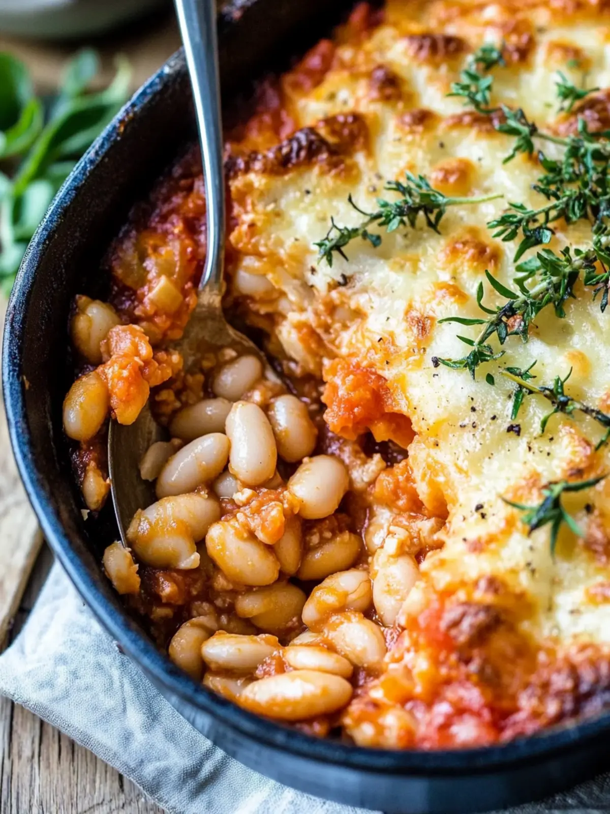 Savor the Comfort of Cheesy White Bean Tomato Bake Tonight 4 Cheesy White Bean Tomato Bake