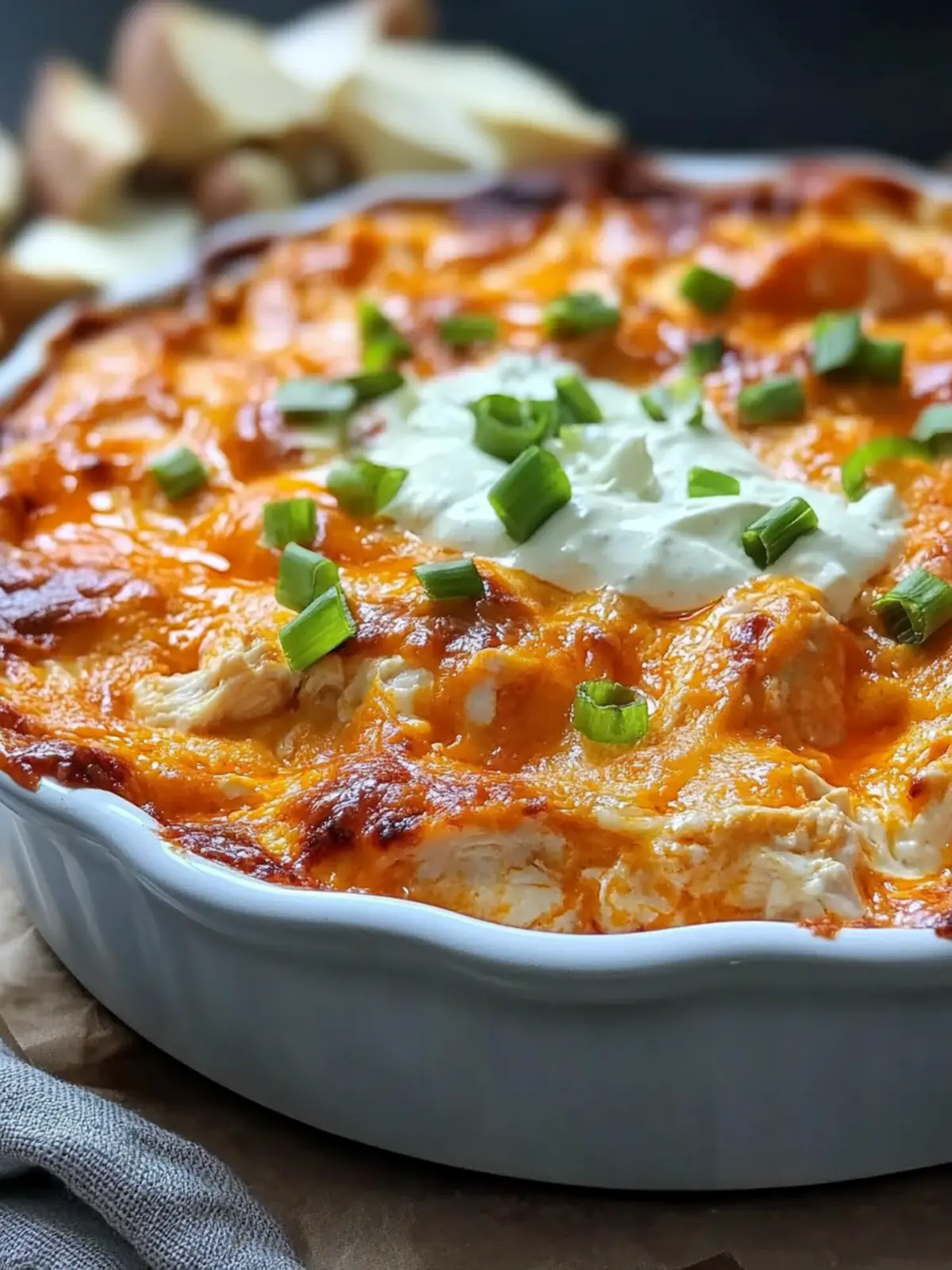 Crispy Baked Buffalo Chicken Dip Recipe with Creamy Ranch Swirl Treat 2 Crispy Baked Buffalo Chicken Dip Recipe with Creamy Ranch Swirl