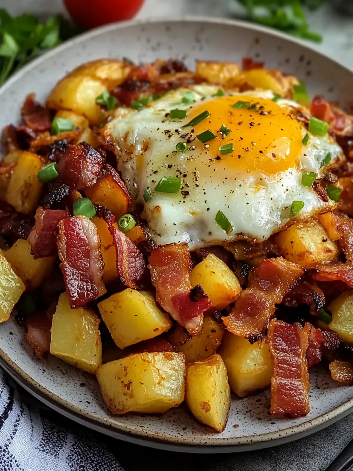 Crispy Loaded Breakfast Hash with Potatoes and Bacon Bliss 2 Crispy Loaded Breakfast Hash with Potatoes and Bacon