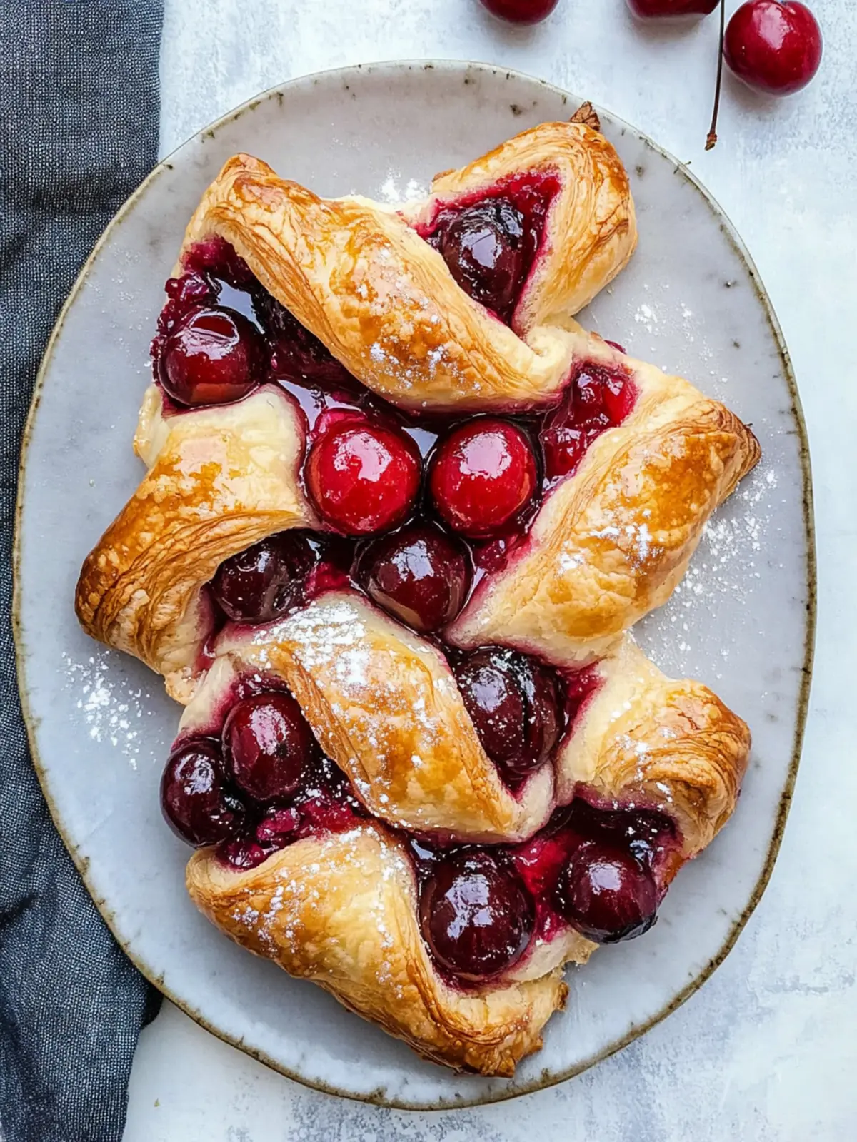 Cherry Danish with Puff Pastry: A Sweet Morning Delight 5 Cherry Danish with Puff Pastry