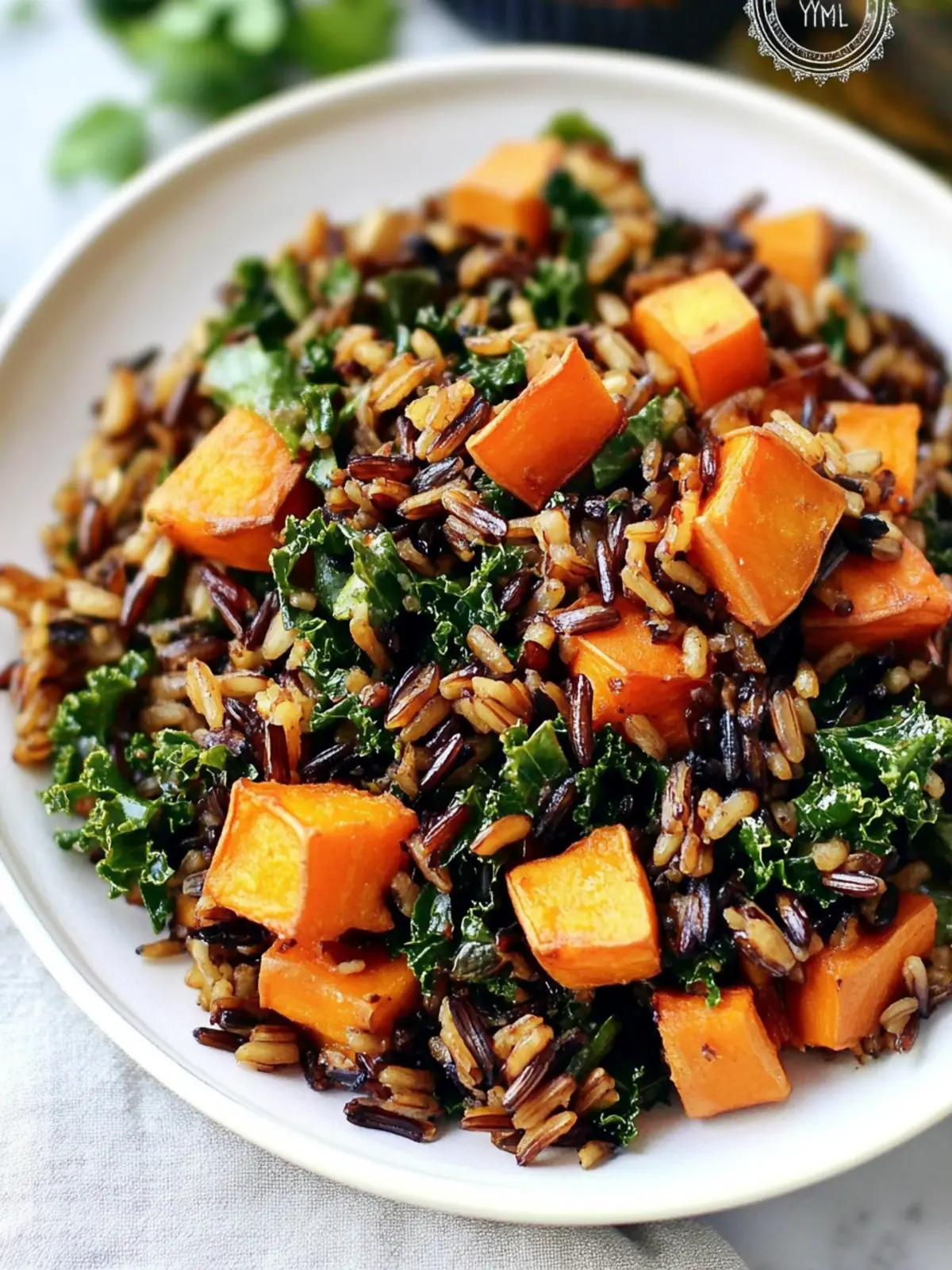 Caramelized Sweet Potato and Kale Fried Wild Rice Fiesta 2 Caramelized Sweet Potato and Kale Fried Wild Rice