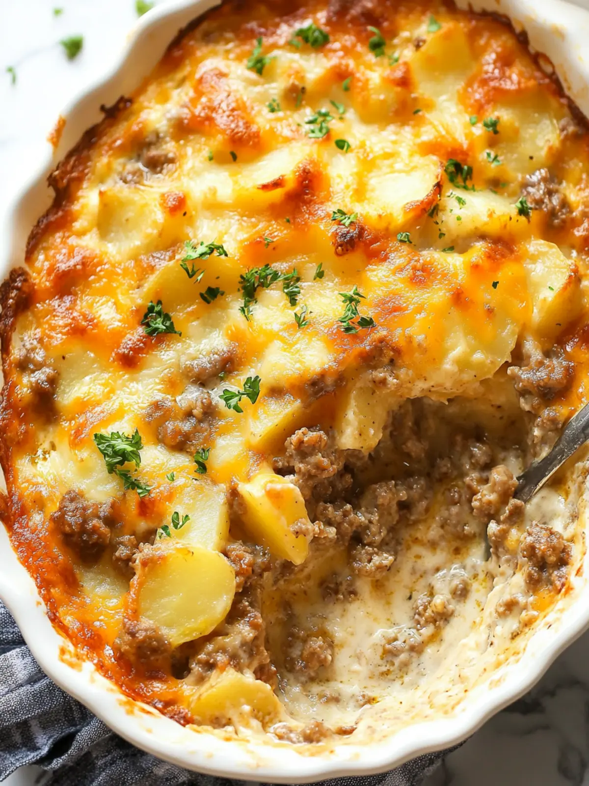 Cheesy Ground Beef and Potato Casserole for Cozy Family Nights 3 Cheesy Ground Beef and Potato Casserole