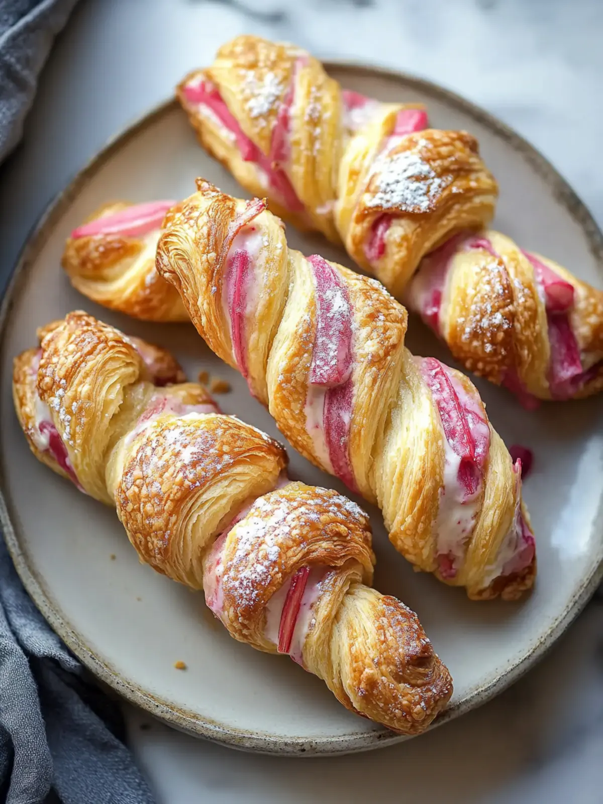 Delicious Rhubarb Cream Cheese Danish Twists in 6 Easy Steps 2 Rhubarb Cream Cheese Danish Twists