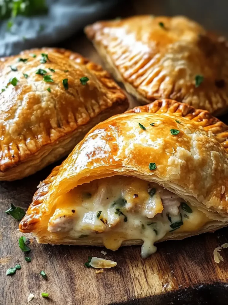 Turkey And Cheese Breakfast Hand Pies With Herb Cream Cheese Swirl