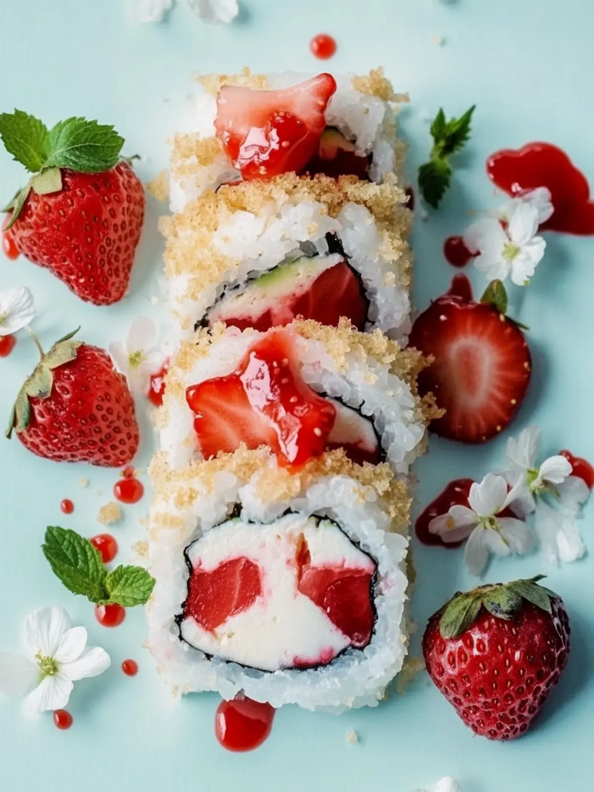 Strawberry Shortcake Sushi Roll: A Sweet Fun Twist on Dessert 2 STRAWBERRY SHORTCAKE SUSHI ROLL