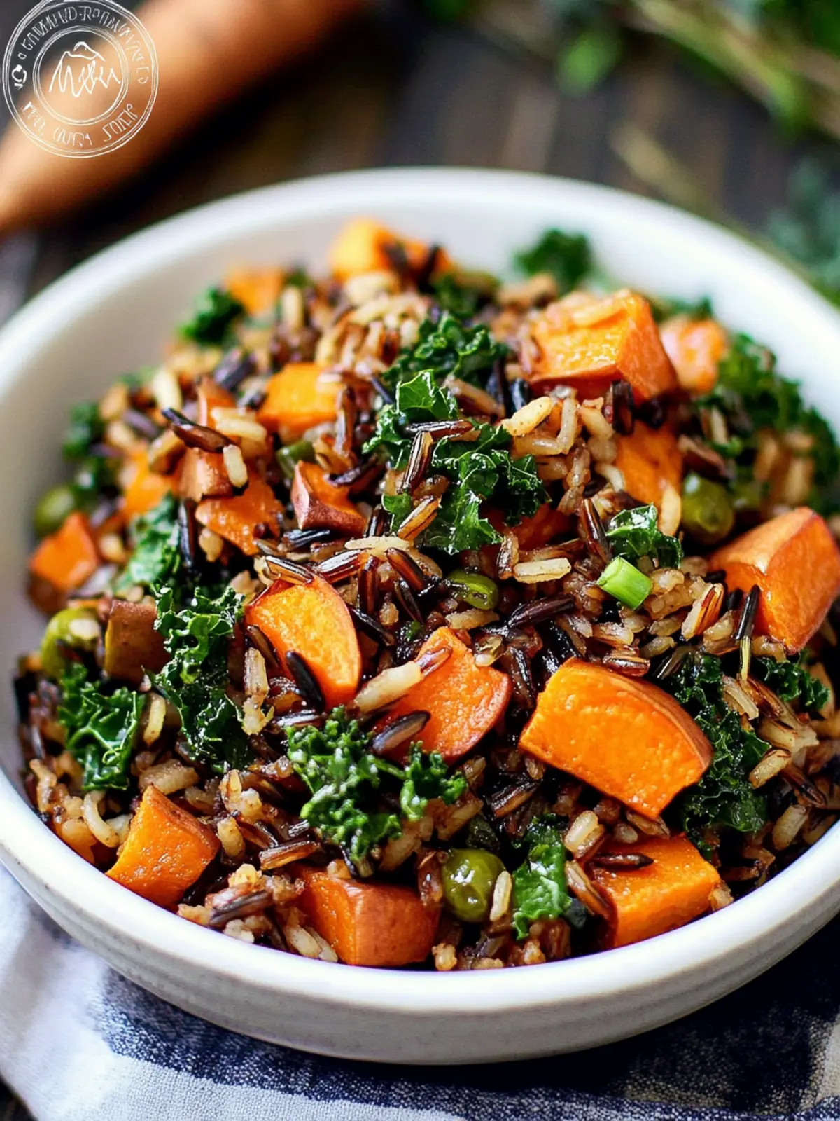 Caramelized Sweet Potato and Kale Fried Wild Rice Fiesta 4 Caramelized Sweet Potato and Kale Fried Wild Rice