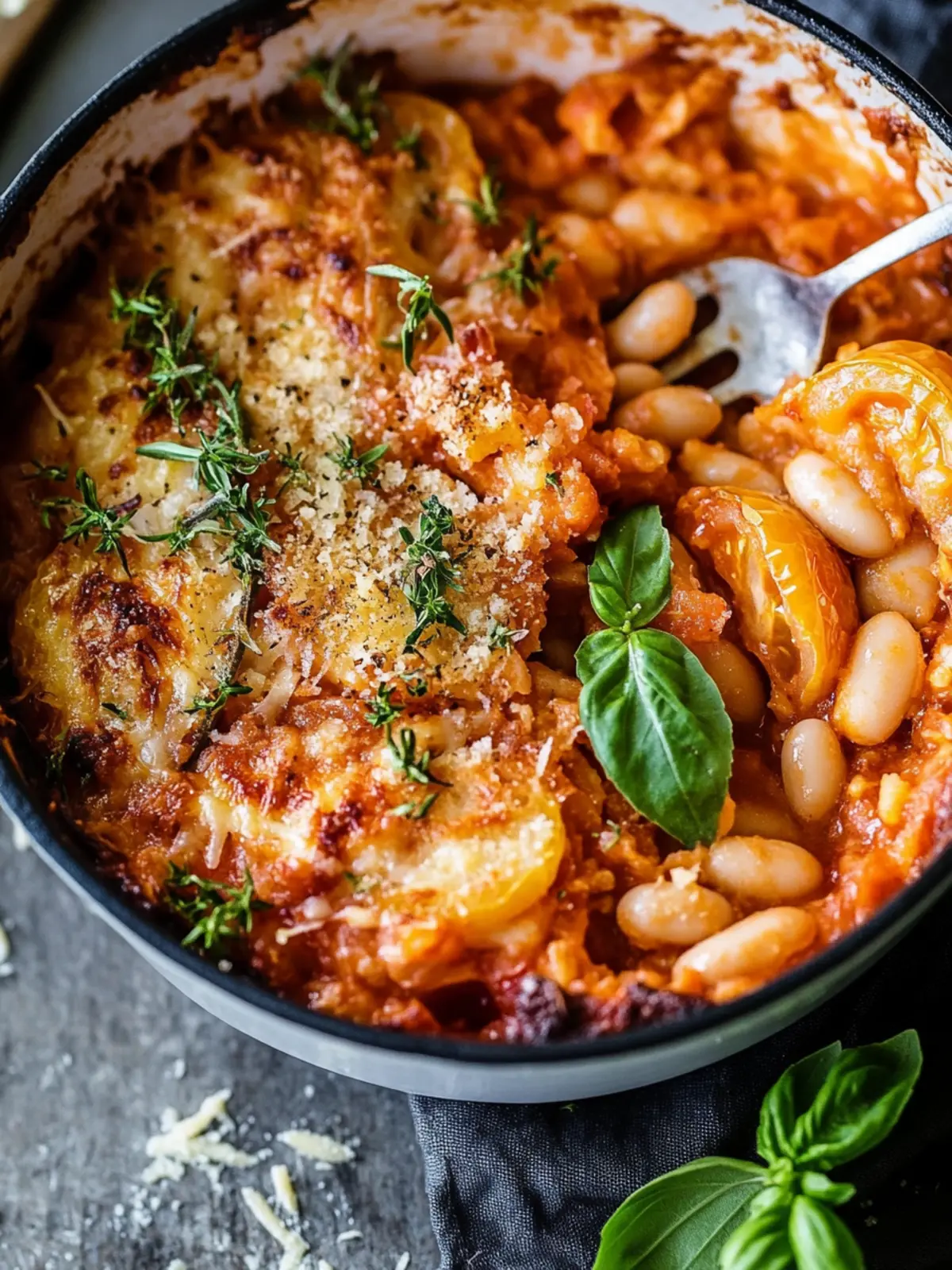 Savor the Comfort of Cheesy White Bean Tomato Bake Tonight 5 Cheesy White Bean Tomato Bake