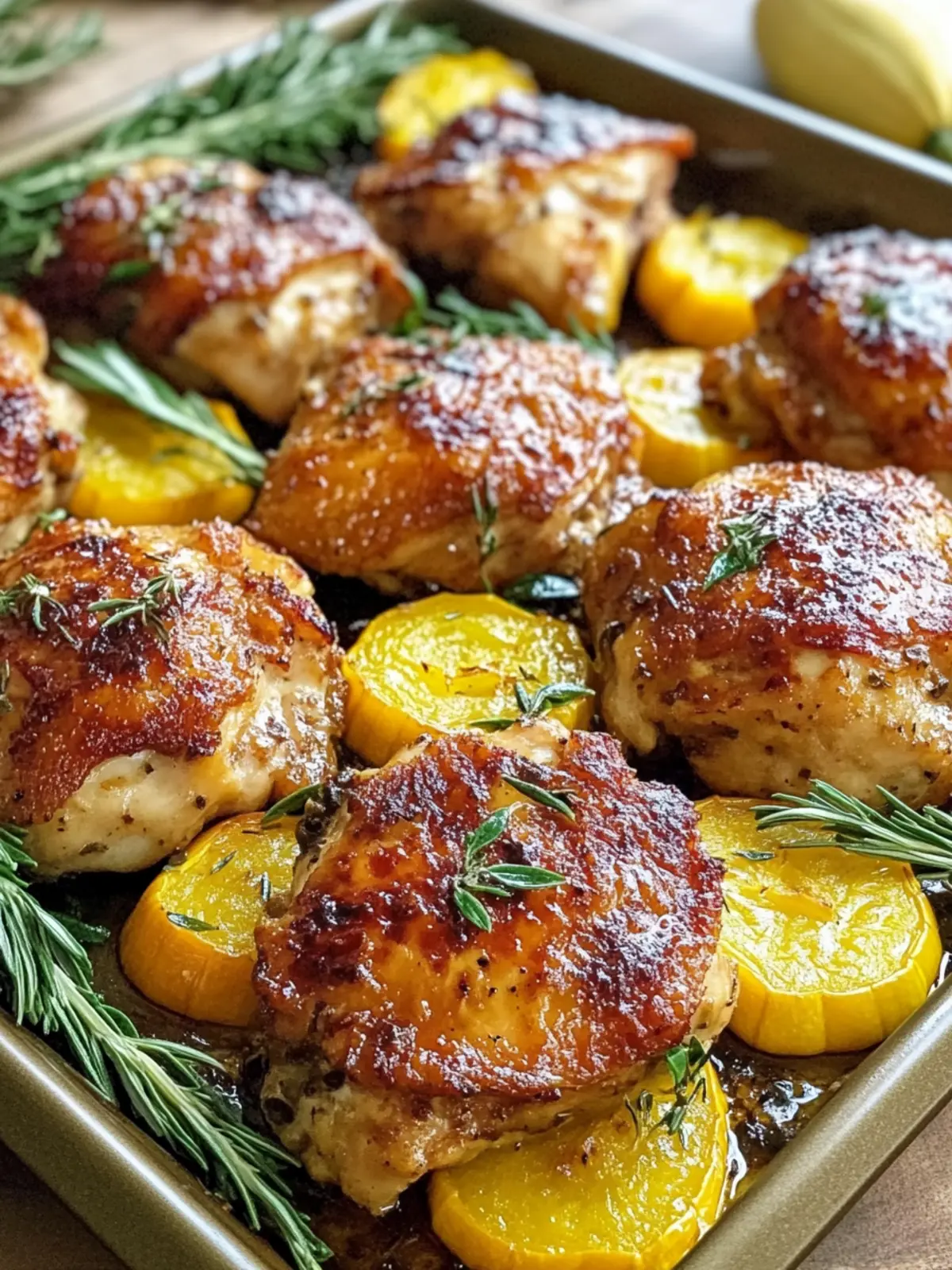 Sheet Pan Chicken Thighs with Delicata Squash for Cozy Nights 2 Sheet Pan Chicken Thighs with Delicata Squash