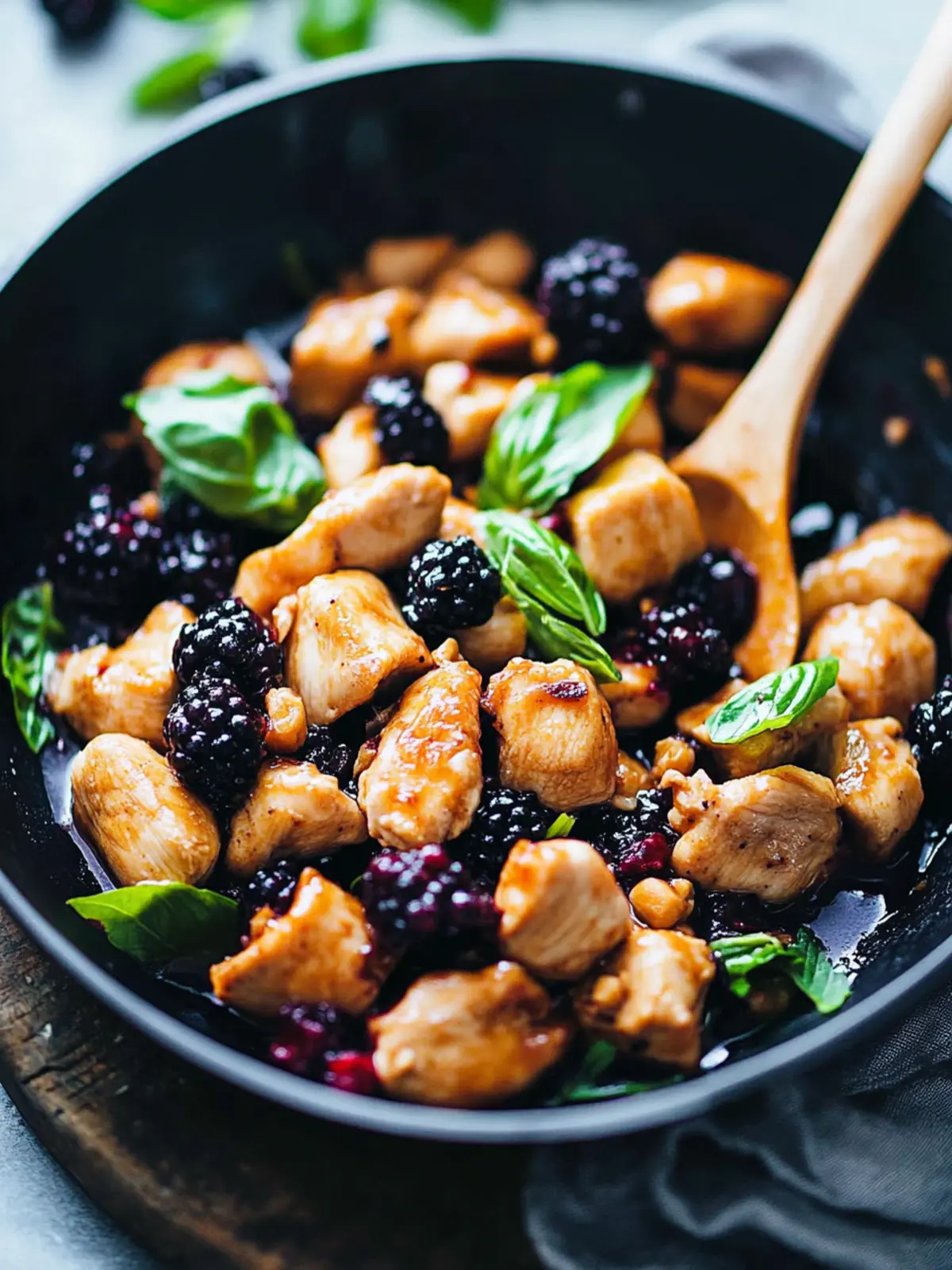 Thai Blackberry Basil Chicken