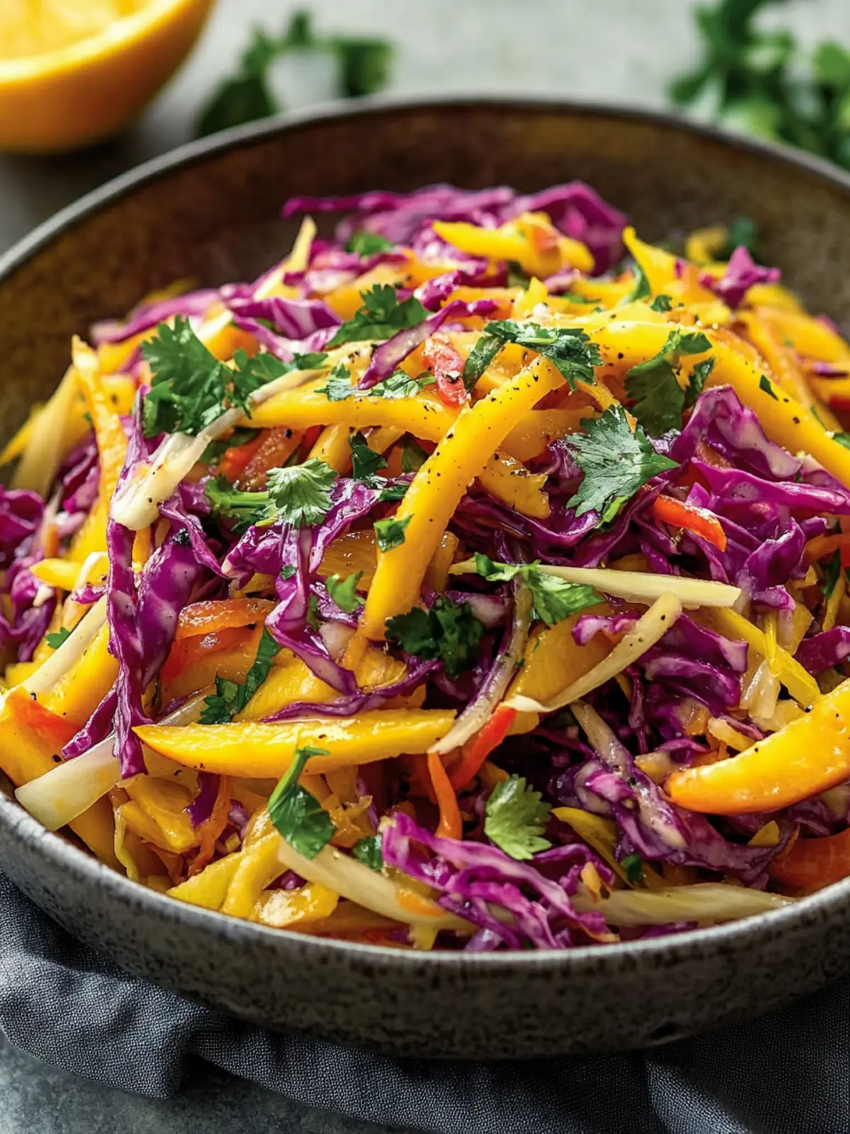 Mango Cabbage Citrus Slaw for Vibrant Summer Gatherings 4 Mango Cabbage Citrus Slaw