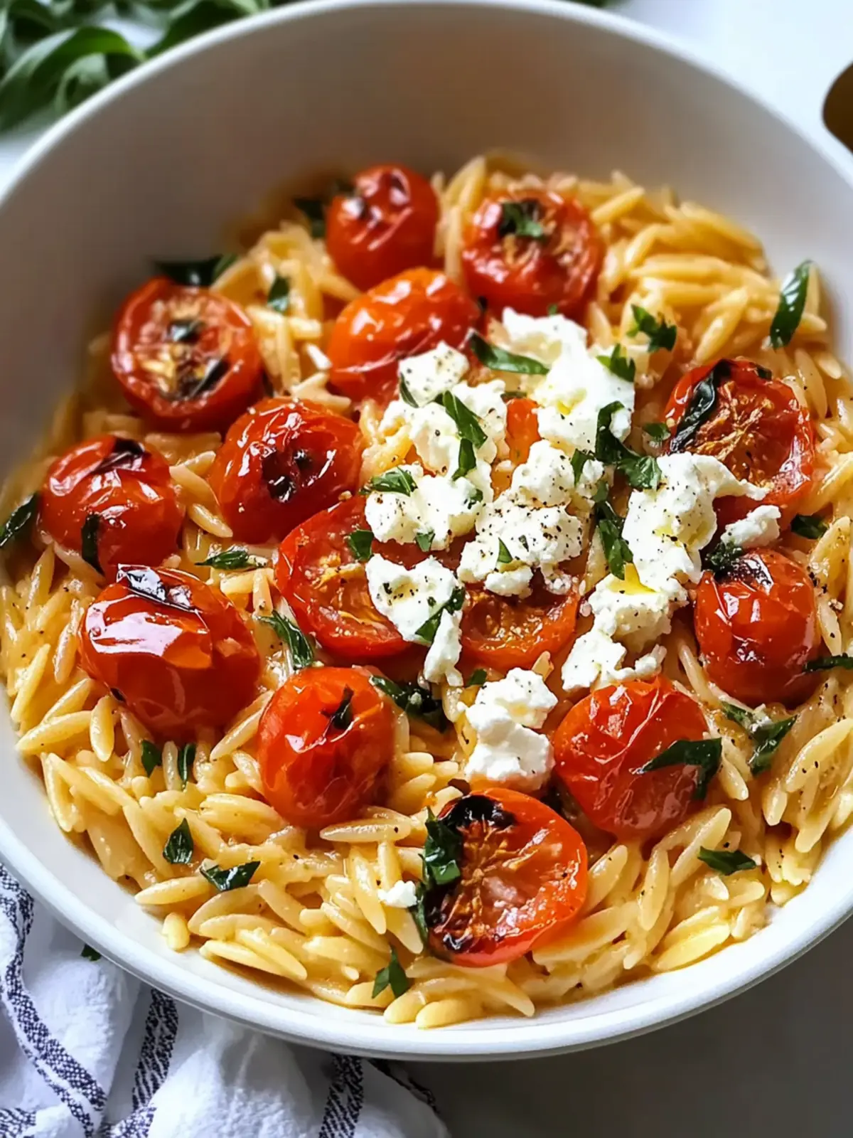 Creamy Roasted Tomato Orzo with Whipped Feta Bliss 5 Creamy Roasted Tomato Orzo with Whipped Feta