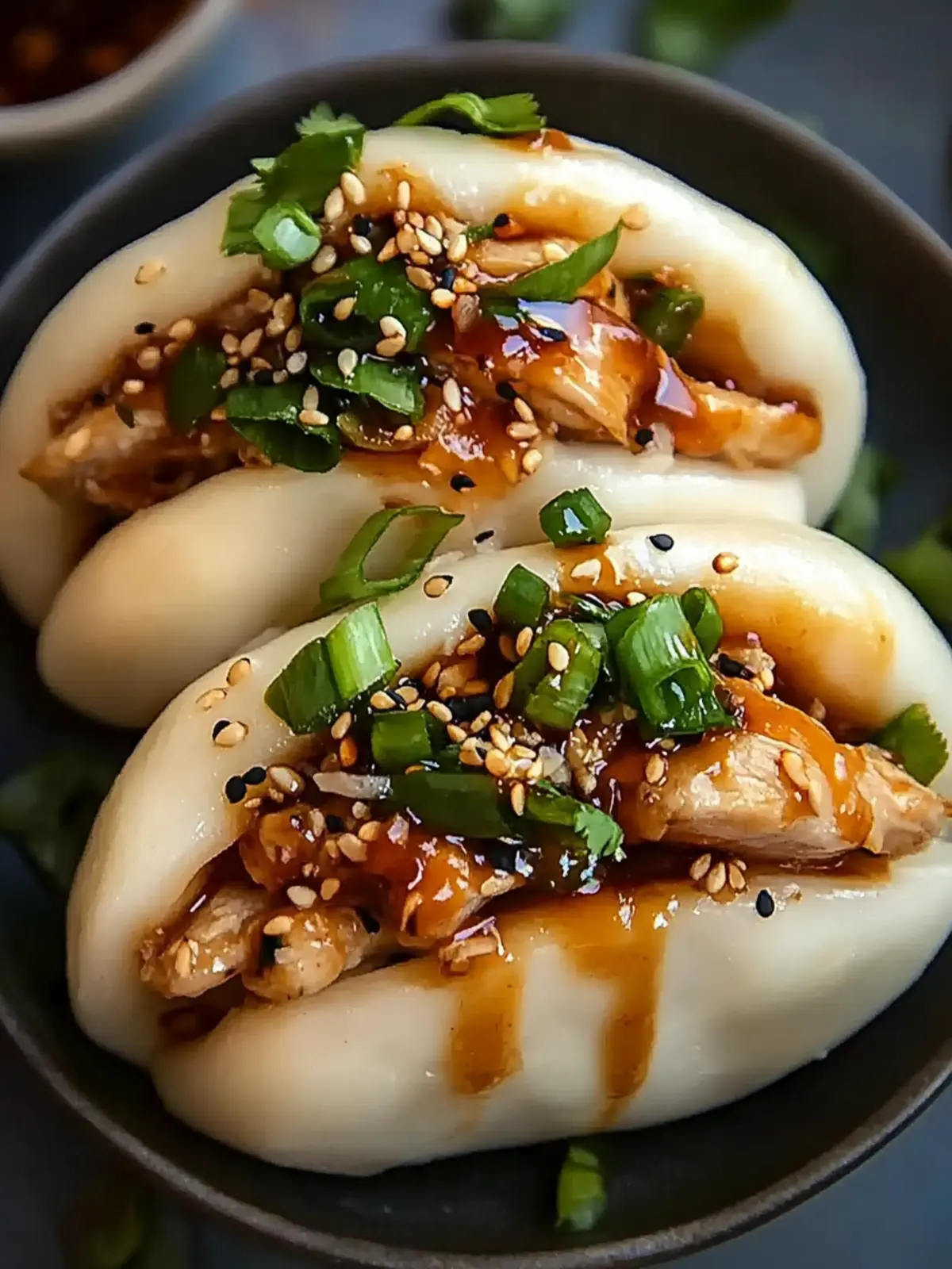 Delicious Sticky Korean Chicken Stuffed Steamed Bao Buns Recipe 5 Sticky Korean Chicken Stuffed Steamed Bao Buns