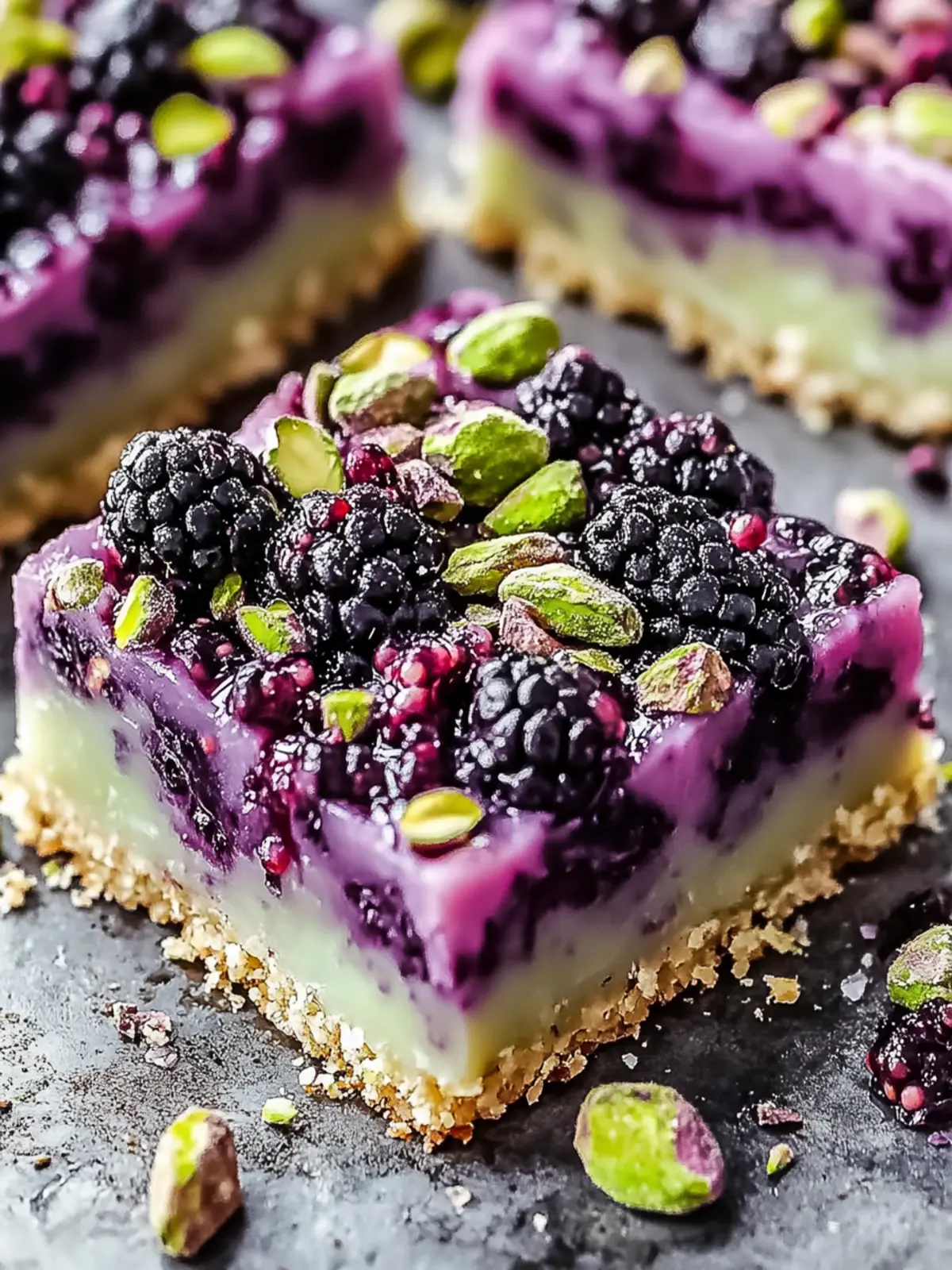 Blackberry Pistachio Dream Bars: A Sweet Slice of Heaven 4 Blackberry Pistachio Dream Bars