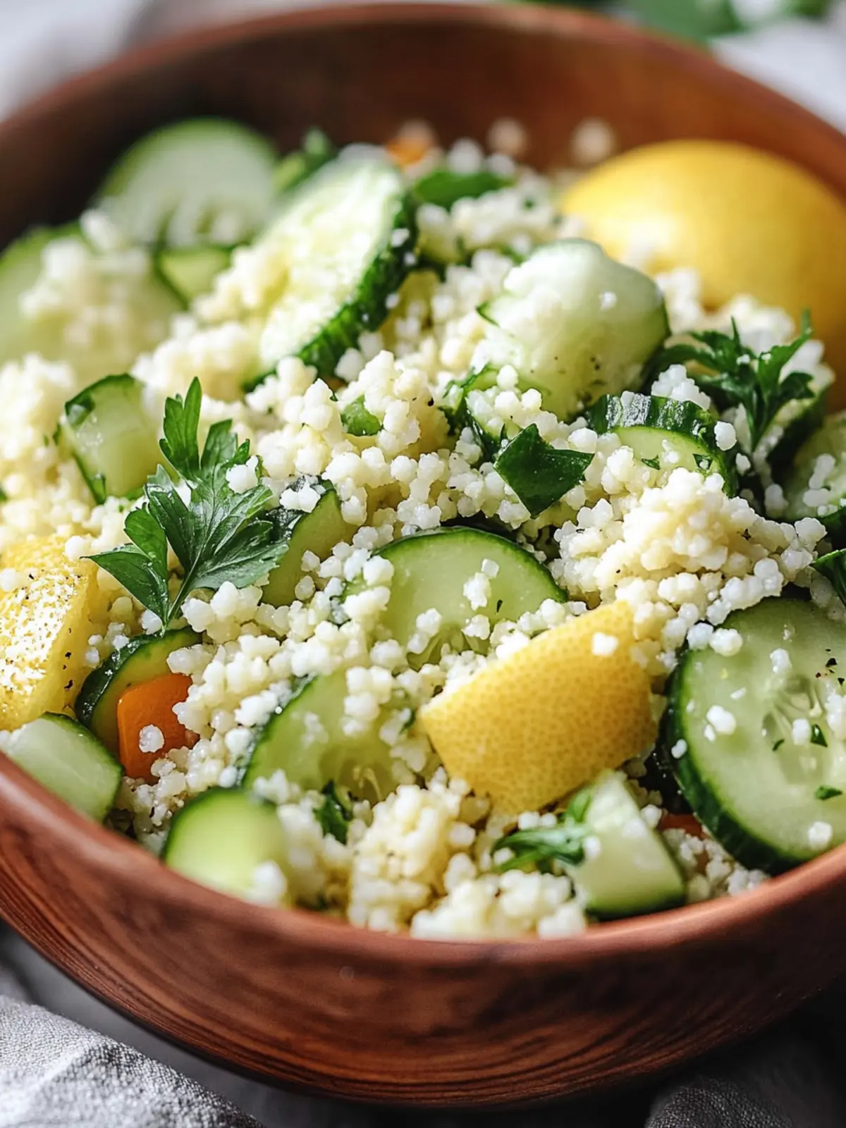 Fresh and Zesty Cucumber Lemon Couscous Salad for Summer Fun 3 Cucumber Lemon Couscous Salad