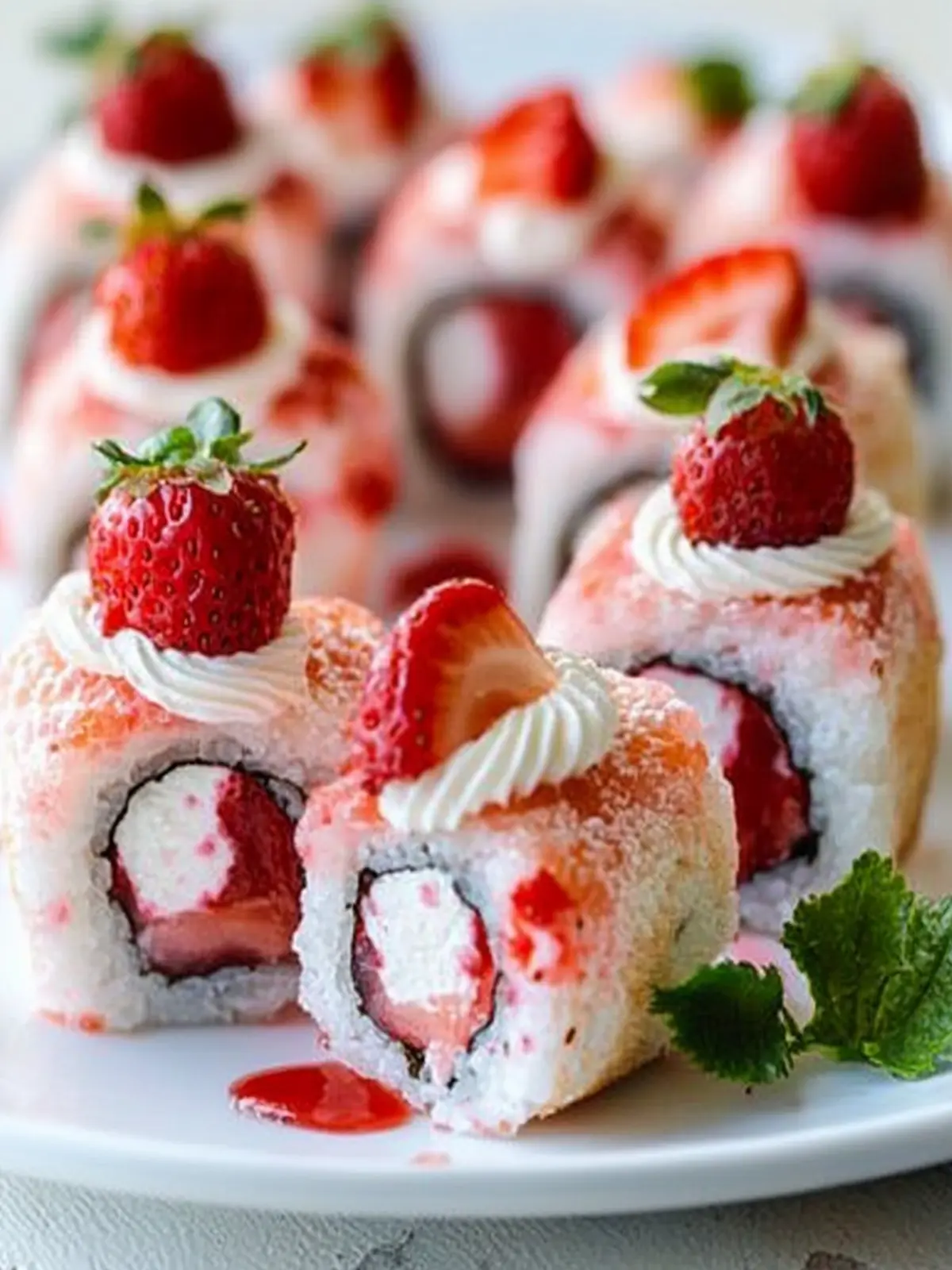 Strawberry Shortcake Sushi Roll: A Sweet Fun Twist on Dessert 5 STRAWBERRY SHORTCAKE SUSHI ROLL