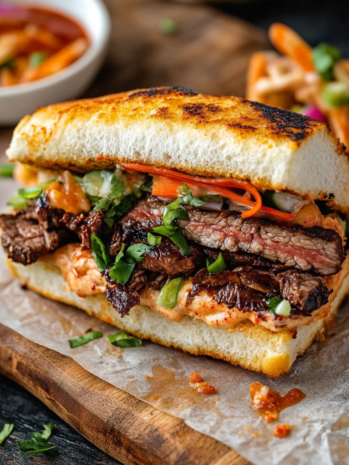Savory Korean Steak Sandwich: A Delicious Twist on Comfort Food 4 Korean Steak Sandwich