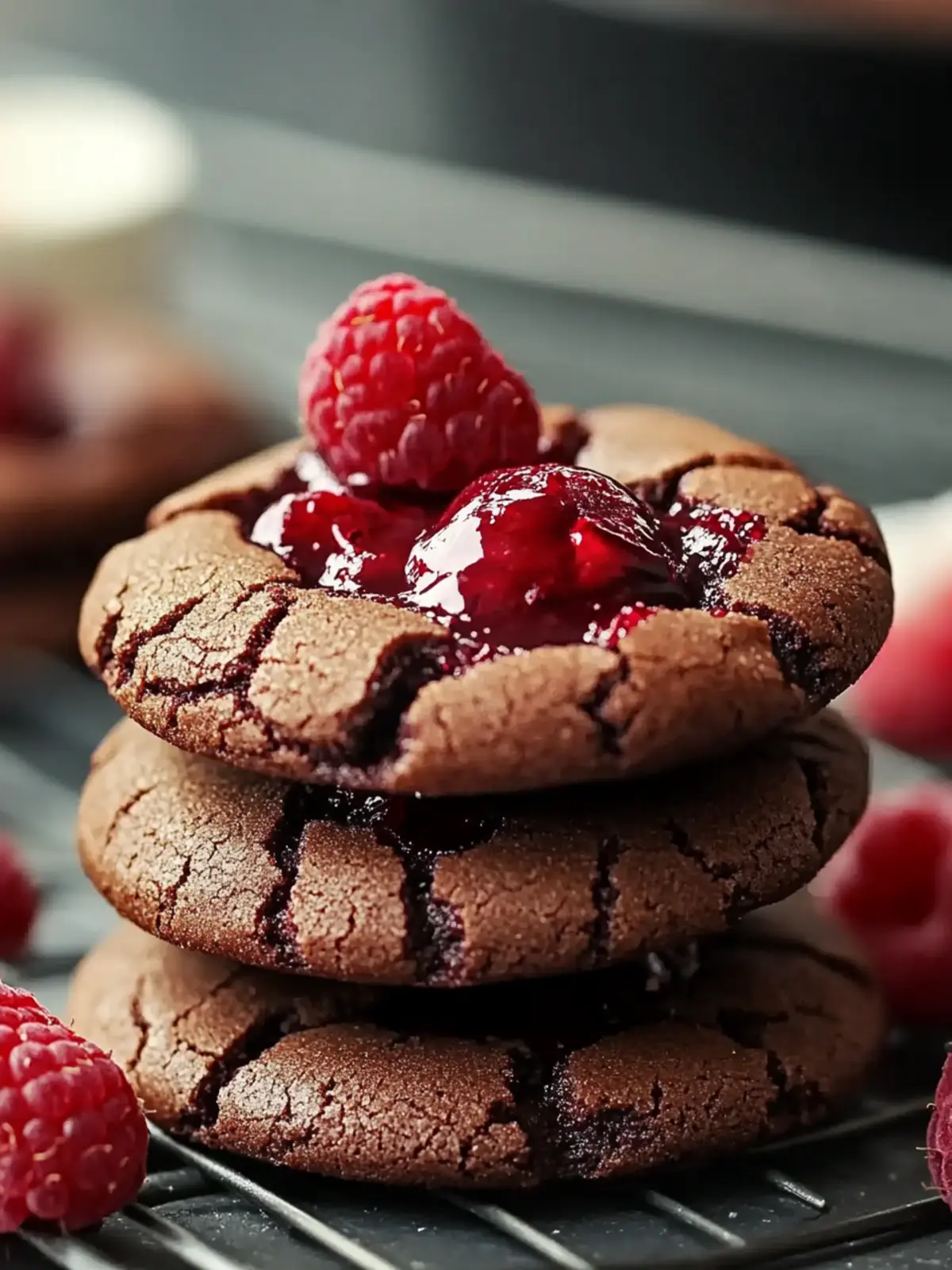 Fudgy Raspberry Dark Chocolate Cookies for Indulgent Moments 3 Fudgy Raspberry Dark Chocolate Cookies