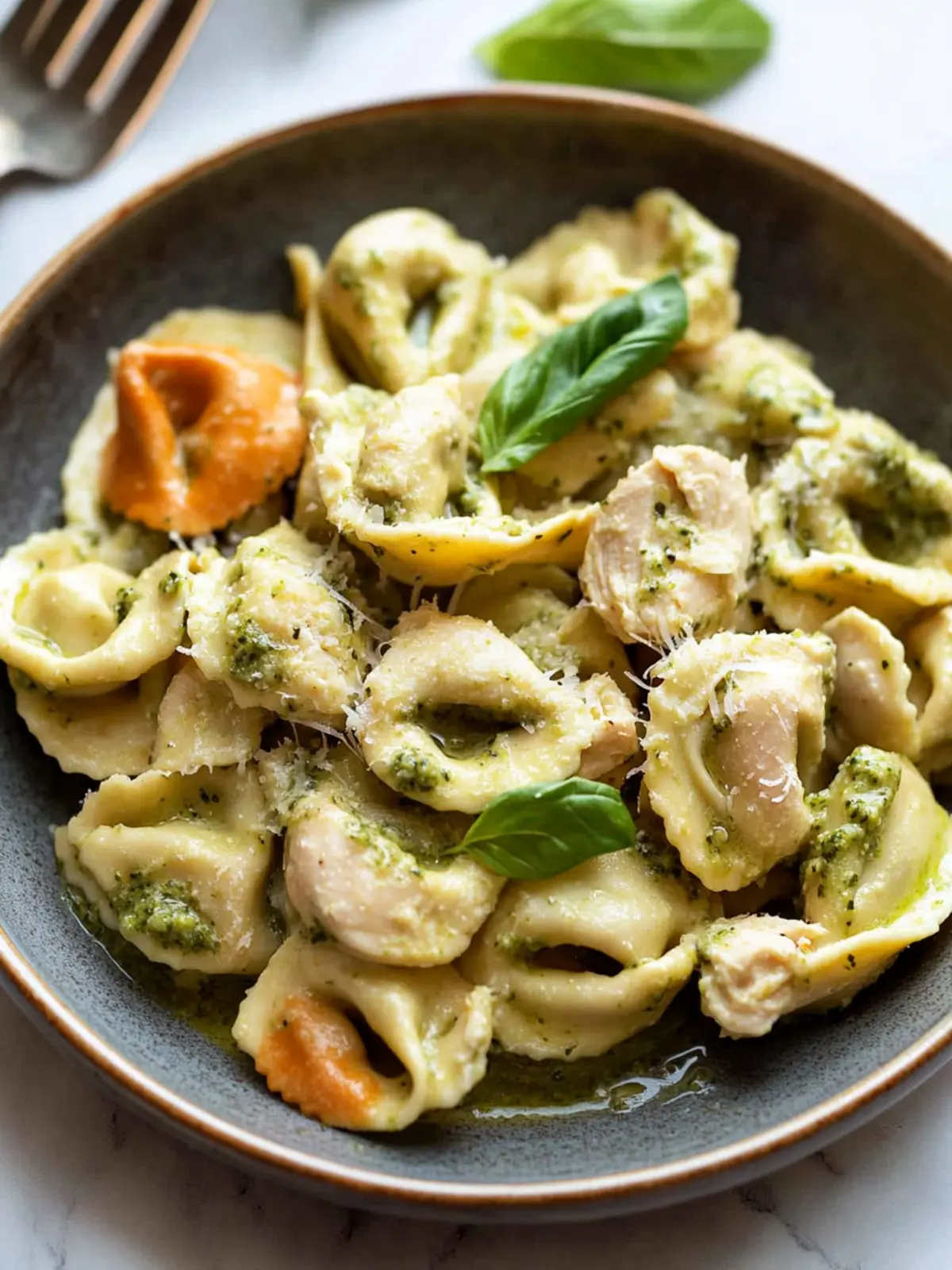 Creamy Pesto Chicken Tortellini for Quick Weeknight Comfort 5 Pesto Chicken Tortellini