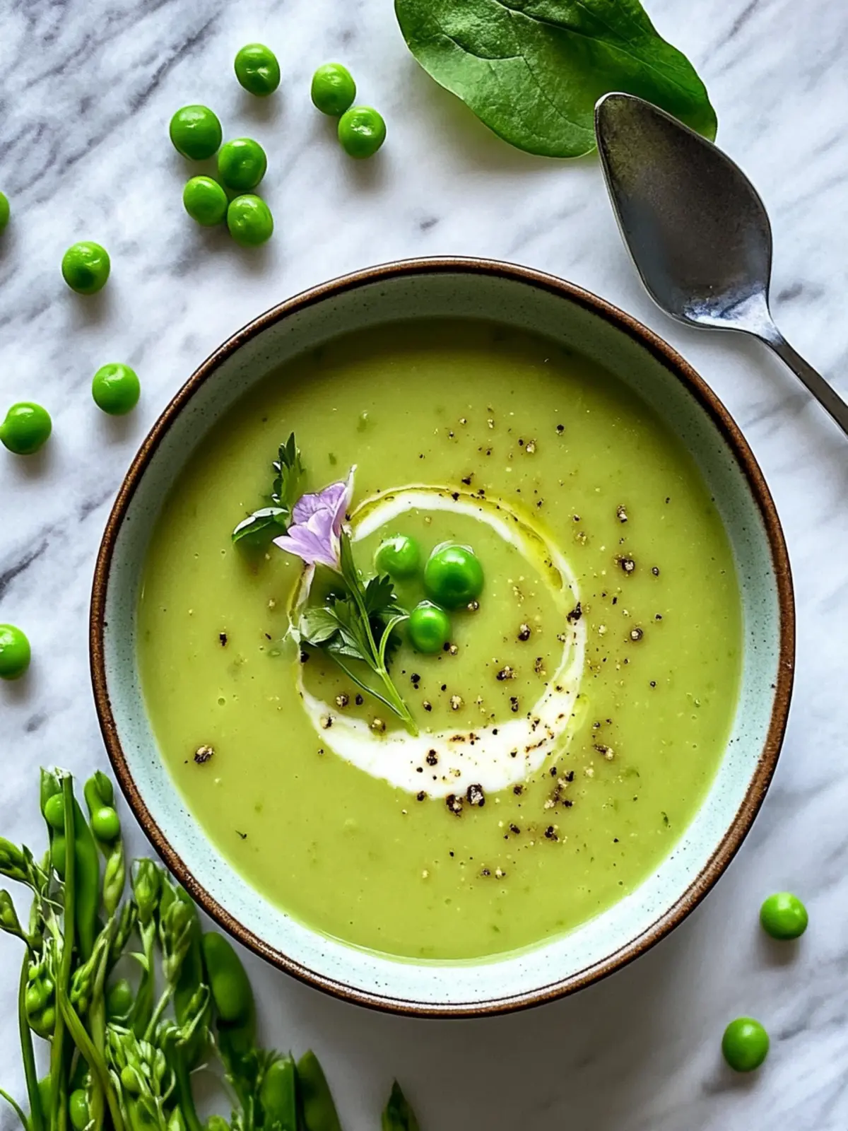 Vibrant Spring Green Pea Soup - Vegan and Gluten Free Delight 4 Spring Green Pea Soup - Vegan and Gluten Free
