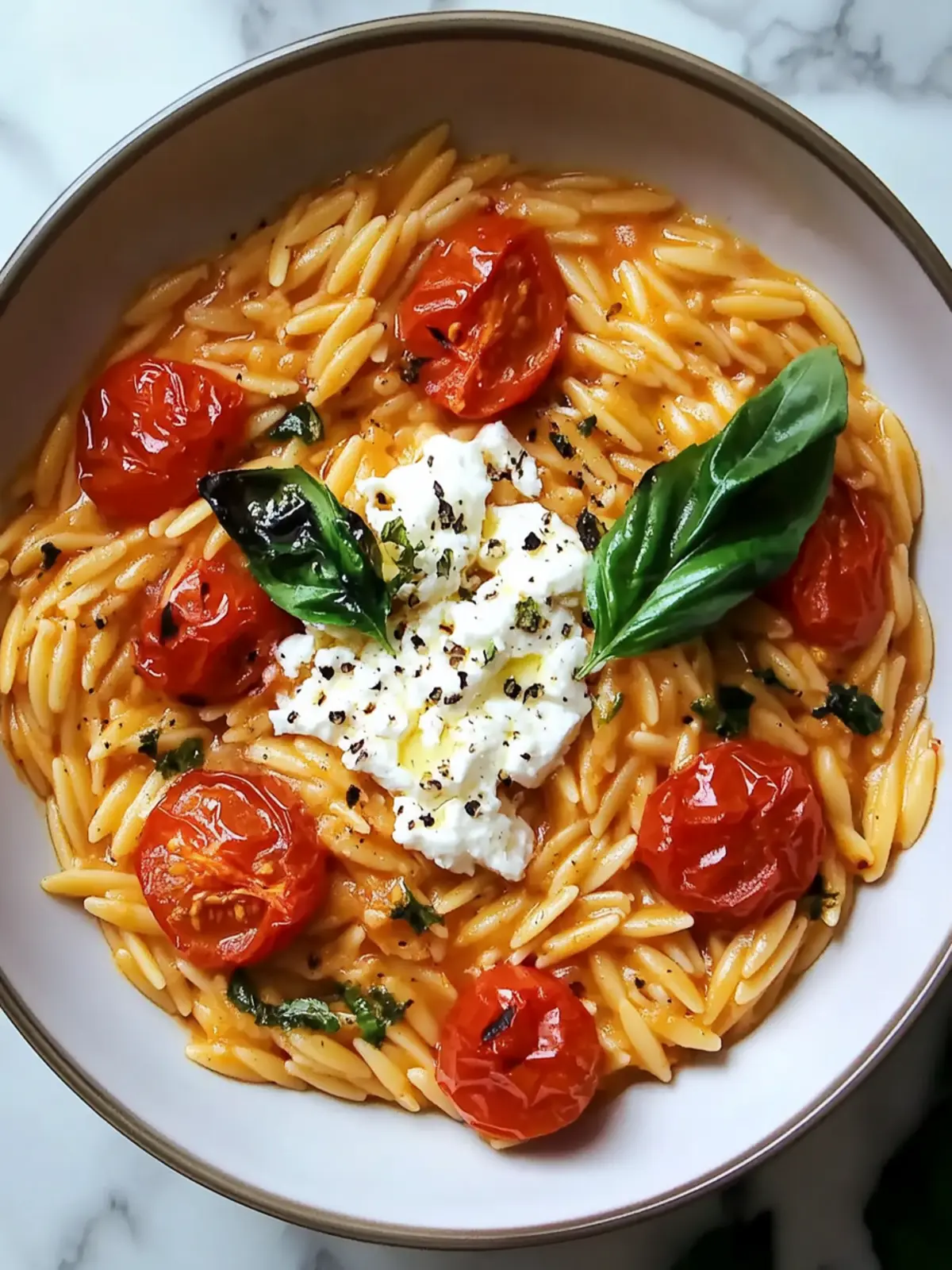 Creamy Roasted Tomato Orzo with Whipped Feta Bliss 3 Creamy Roasted Tomato Orzo with Whipped Feta