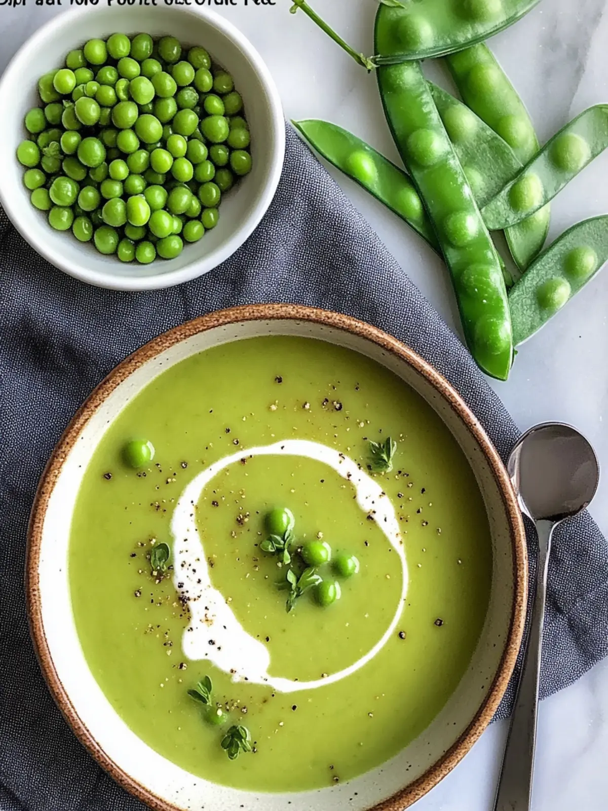 Vibrant Spring Green Pea Soup - Vegan and Gluten Free Delight 2 Spring Green Pea Soup - Vegan and Gluten Free