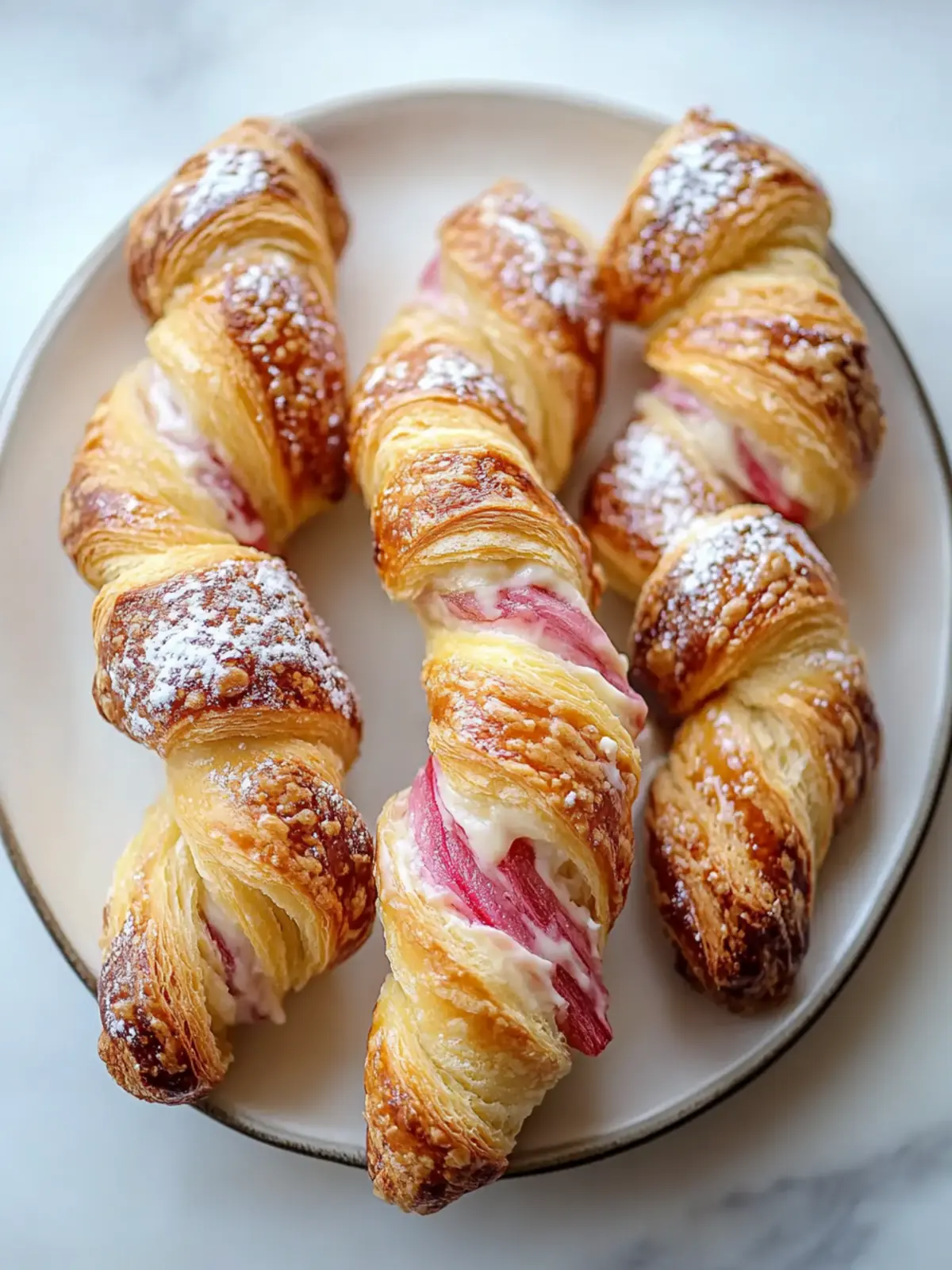 Delicious Rhubarb Cream Cheese Danish Twists in 6 Easy Steps 4 Rhubarb Cream Cheese Danish Twists