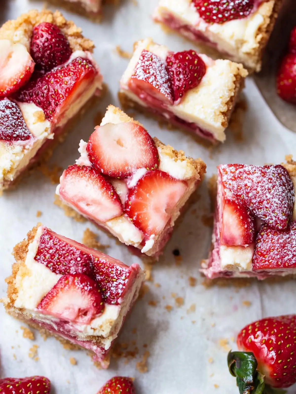 Deliciously Easy Strawberry Vanilla Bean Cheesecake Bars 2 Strawberry Vanilla Bean Cheesecake Bars
