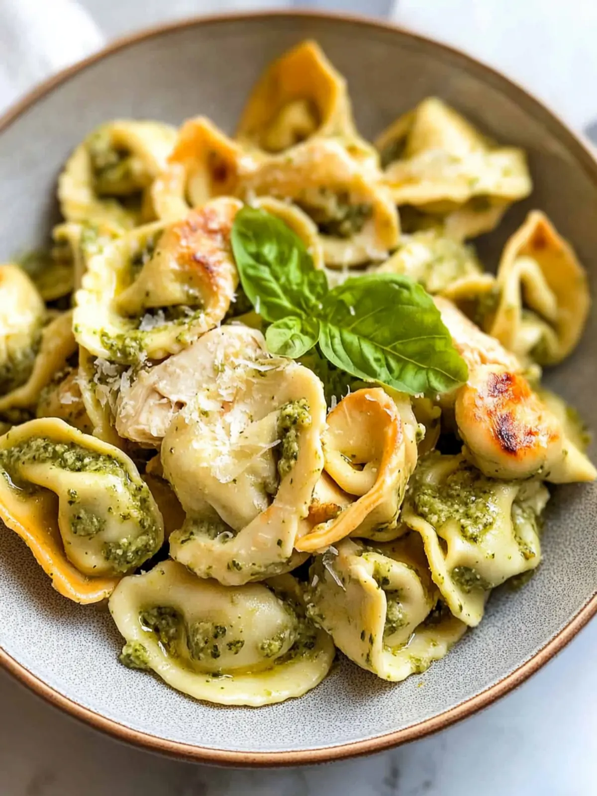 Creamy Pesto Chicken Tortellini for Quick Weeknight Comfort 2 Pesto Chicken Tortellini