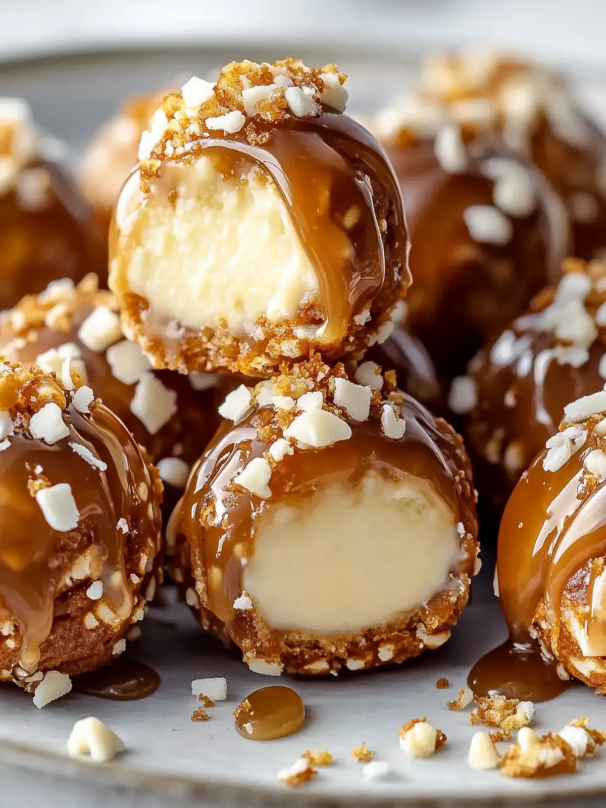 Irresistible Salted Caramel Pretzel Cheesecake Balls Recipe 2 Salted Caramel Pretzel Cheesecake Balls
