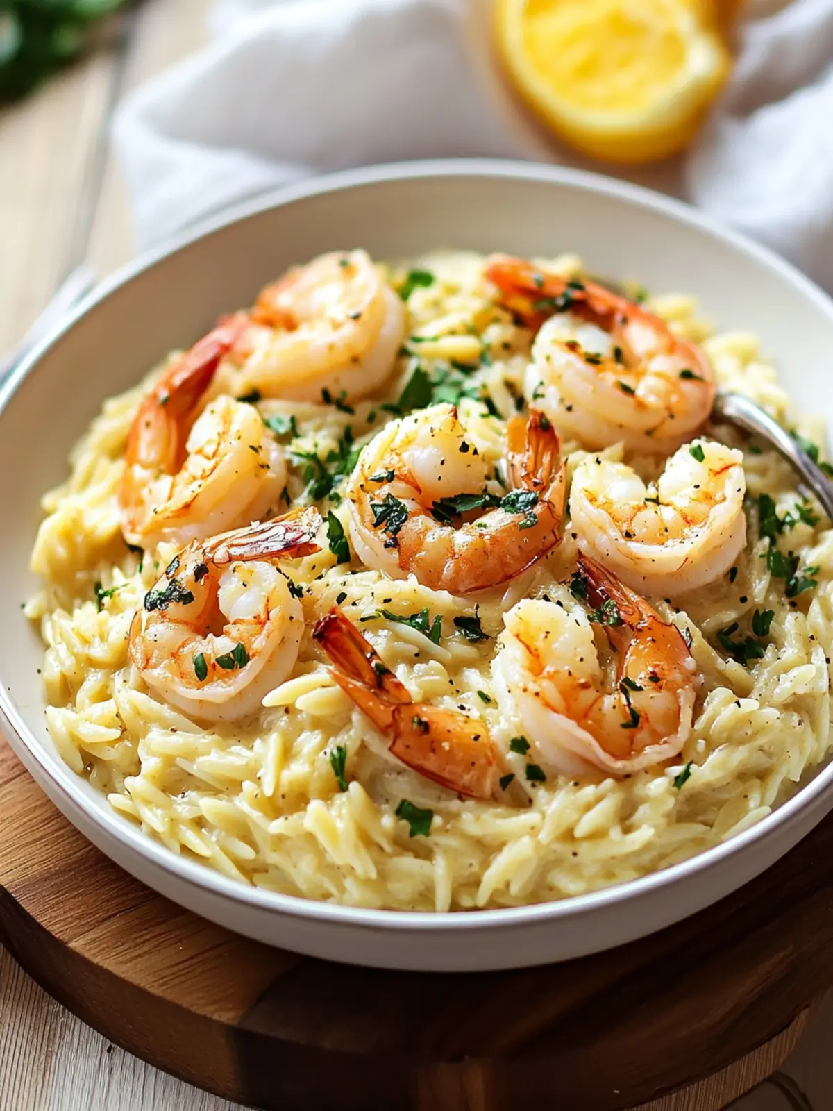 Creamy Garlic Shrimp Orzo Risotto-Style for Effortless Elegance 2 Creamy Garlic Shrimp Orzo “Risotto-Style
