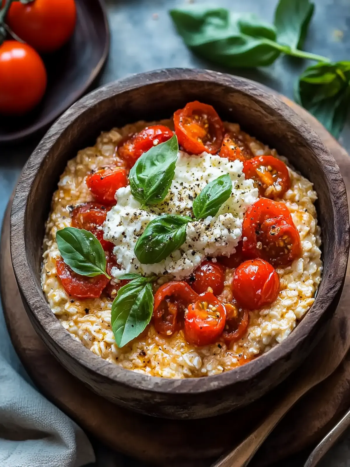 Savory Tomato and Goat Cheese Basil Oatmeal for Quick Comfort 3 Tomato And Goat Cheese Basil Oatmeal