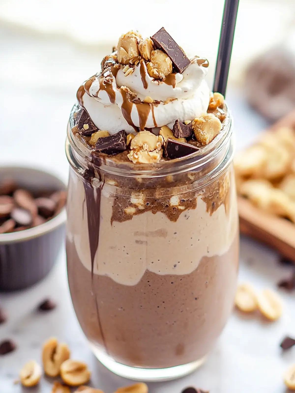 Chocolate Peanut Butter Espresso Smoothie Parfait for Fuel 5 Chocolate Peanut Butter Espresso Smoothie Parfait