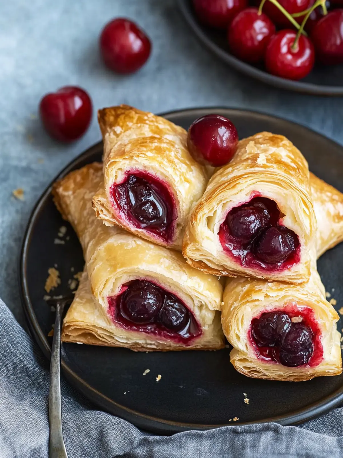 Cherry Danish with Puff Pastry: A Sweet Morning Delight 4 Cherry Danish with Puff Pastry
