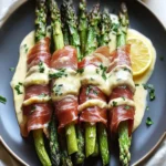 Delicious Prosciutto-Wrapped Asparagus with Lemon Cream Sauce 6 Prosciutto-Wrapped Asparagus with Lemon Cream Sauce