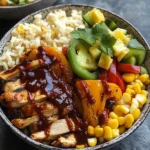 BBQ Chicken Bowls with Grilled Corn and Pepper Salad Bliss 7 BBQ Chicken Bowls with Grilled Corn and Pepper Salad