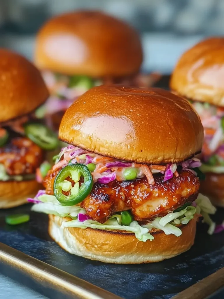 Nashville Hot Honey Chicken Sliders with Easy Pickled Jalapeño Slaw
