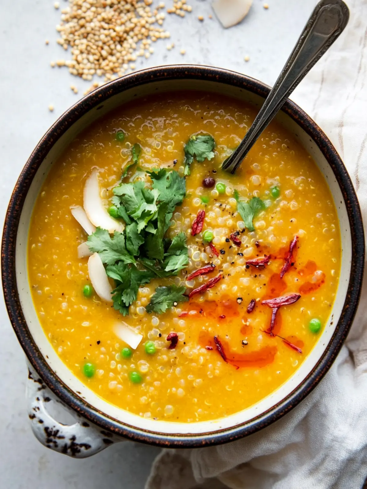 Creamy Coconut Red Lentil Soup with Quinoa for Cozy Nights 4 Coconut Red Lentil Soup with Quinoa