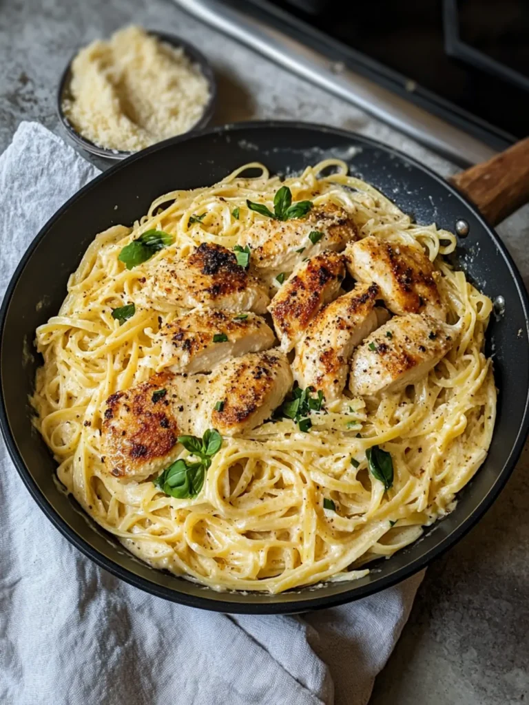 Skillet Creamy Chicken Linguine