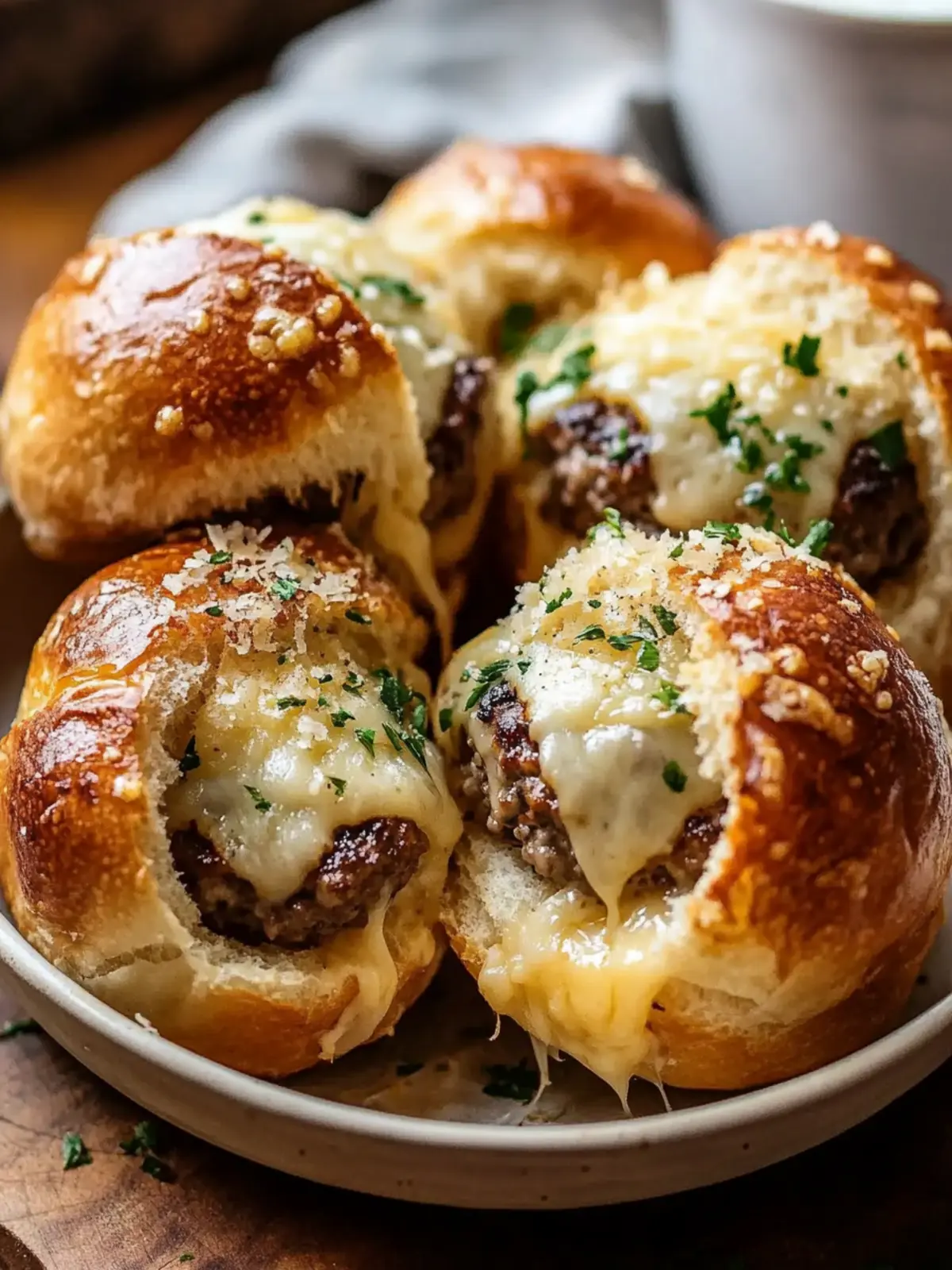 Garlic Parmesan Cheeseburger Bombs for Quick Comfort Food 5 Garlic Parmesan Cheeseburger Bombs