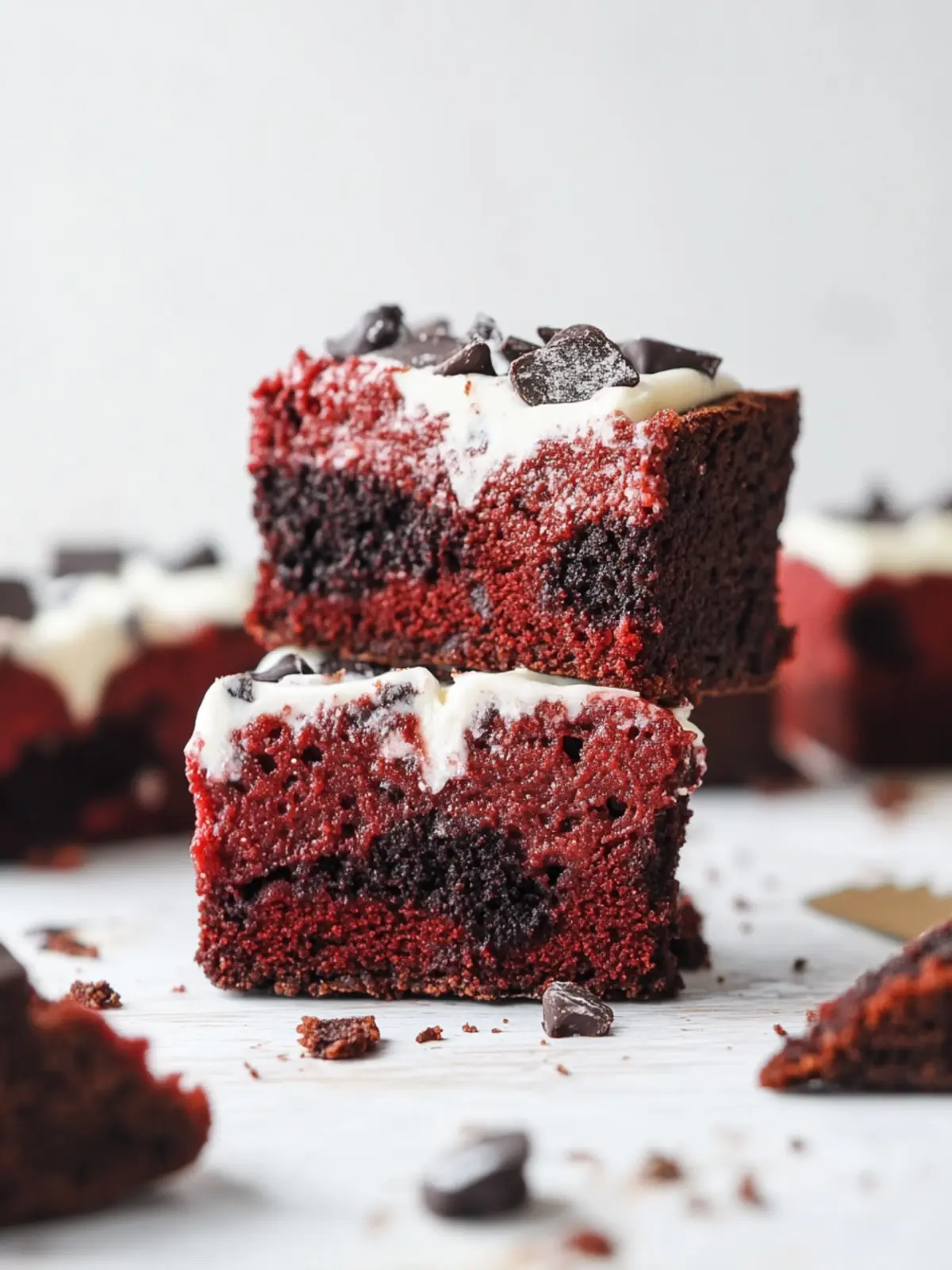 Decadent Red Velvet Cookies and Cream Brownies to Indulge! 4 Red Velvet Cookies and Cream Brownies