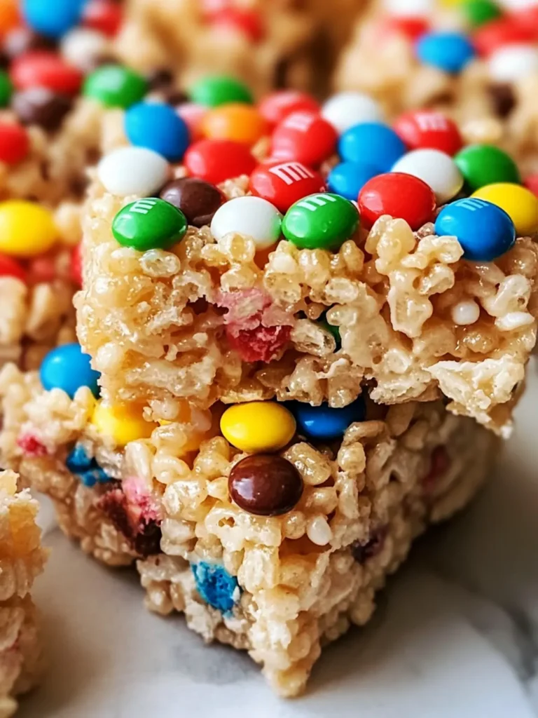 Loaded M&M Rice Krispie Treats