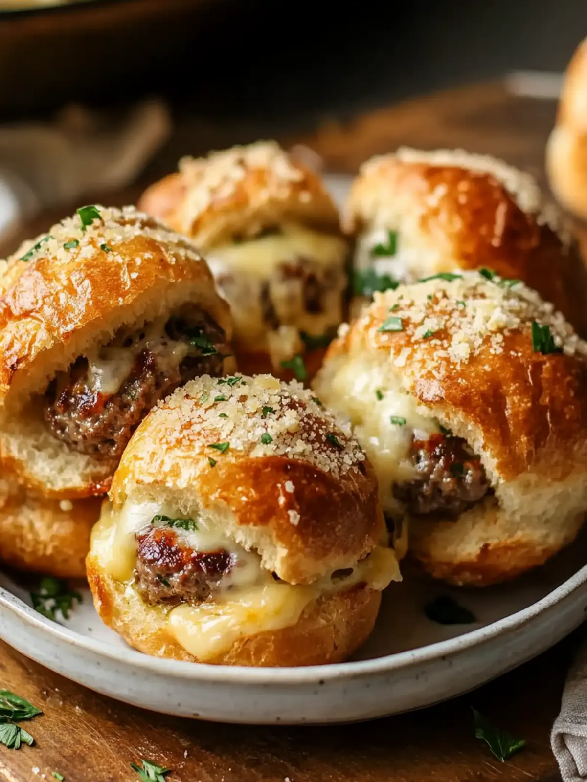 Garlic Parmesan Cheeseburger Bombs for Quick Comfort Food 3 Garlic Parmesan Cheeseburger Bombs