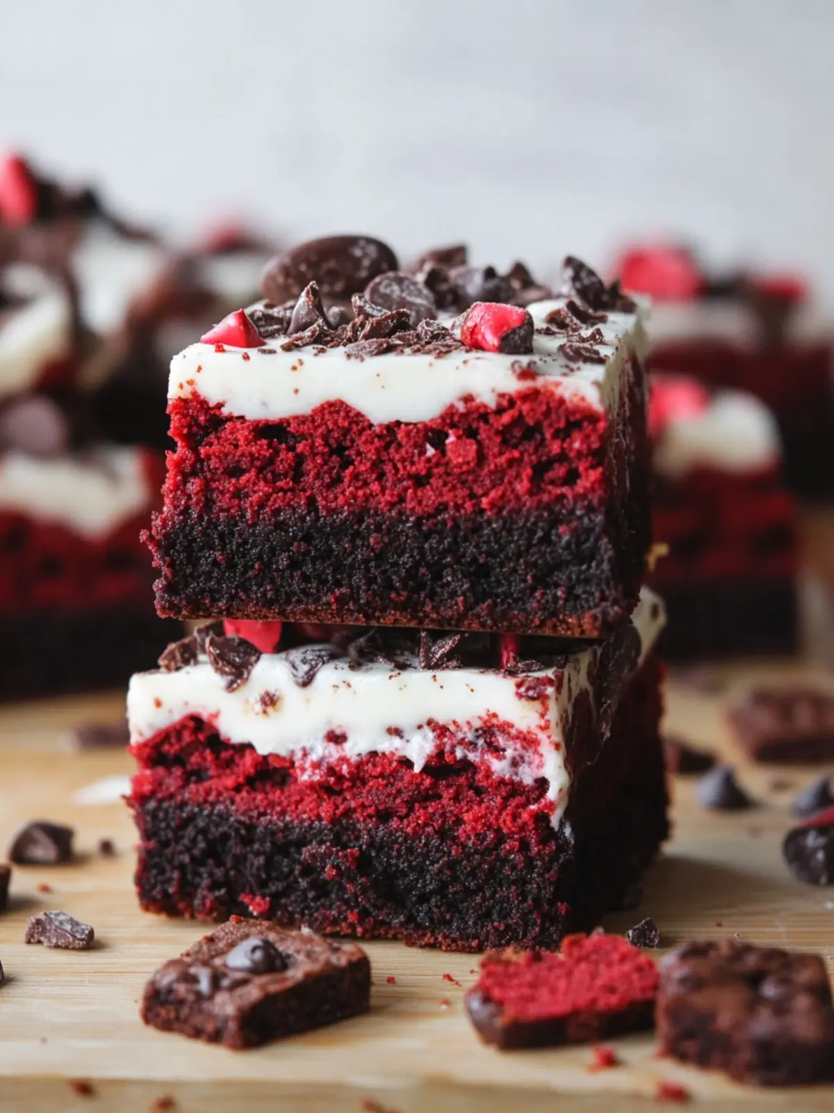 Decadent Red Velvet Cookies and Cream Brownies to Indulge! 2 Red Velvet Cookies and Cream Brownies