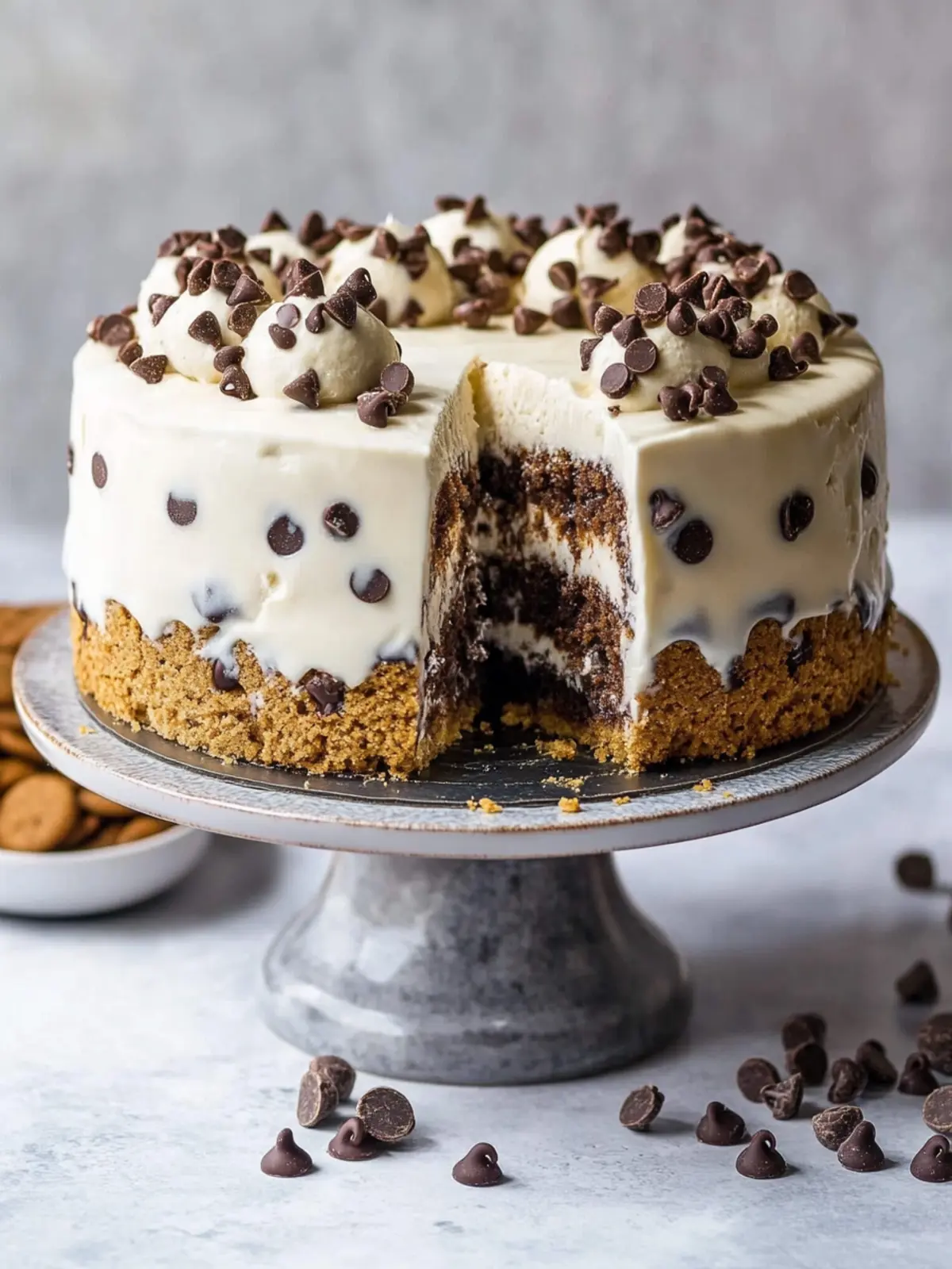 Homemade Chocolate Chip Cookie Ice Cream Cake Delight 2 Chocolate Chip Cookie Ice Cream Cake