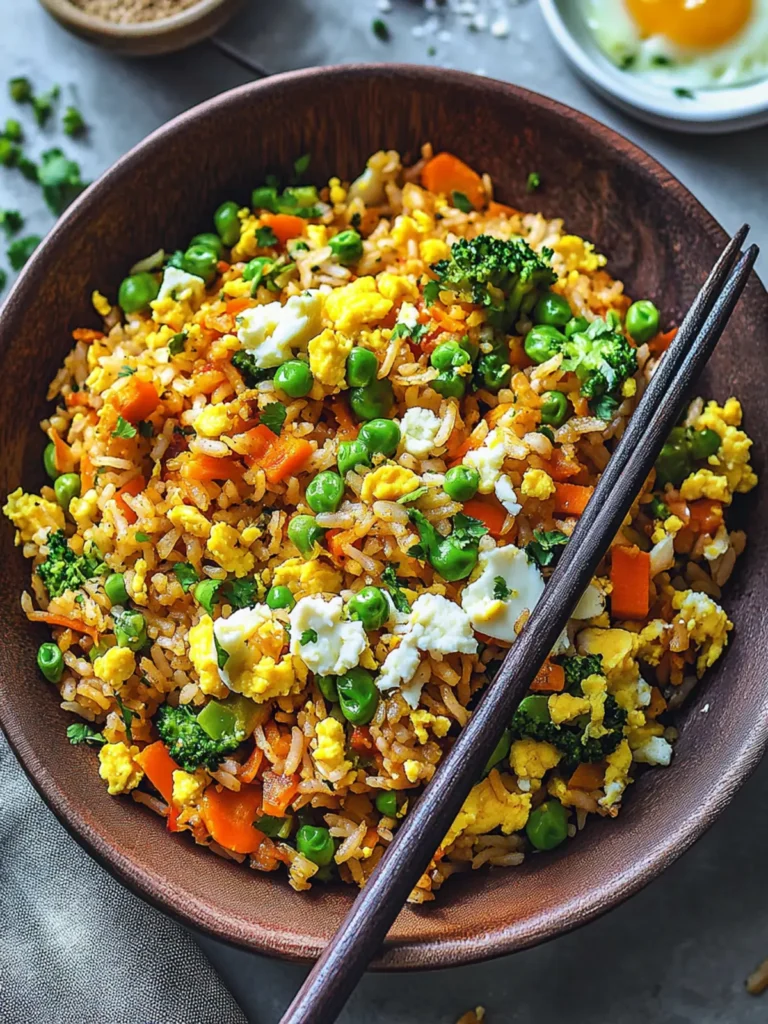 Vegetable Fried Rice (With Cottage Cheese and Eggs)