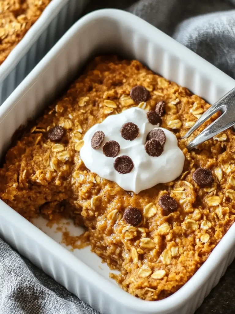 Healthy Pumpkin Baked Oatmeal