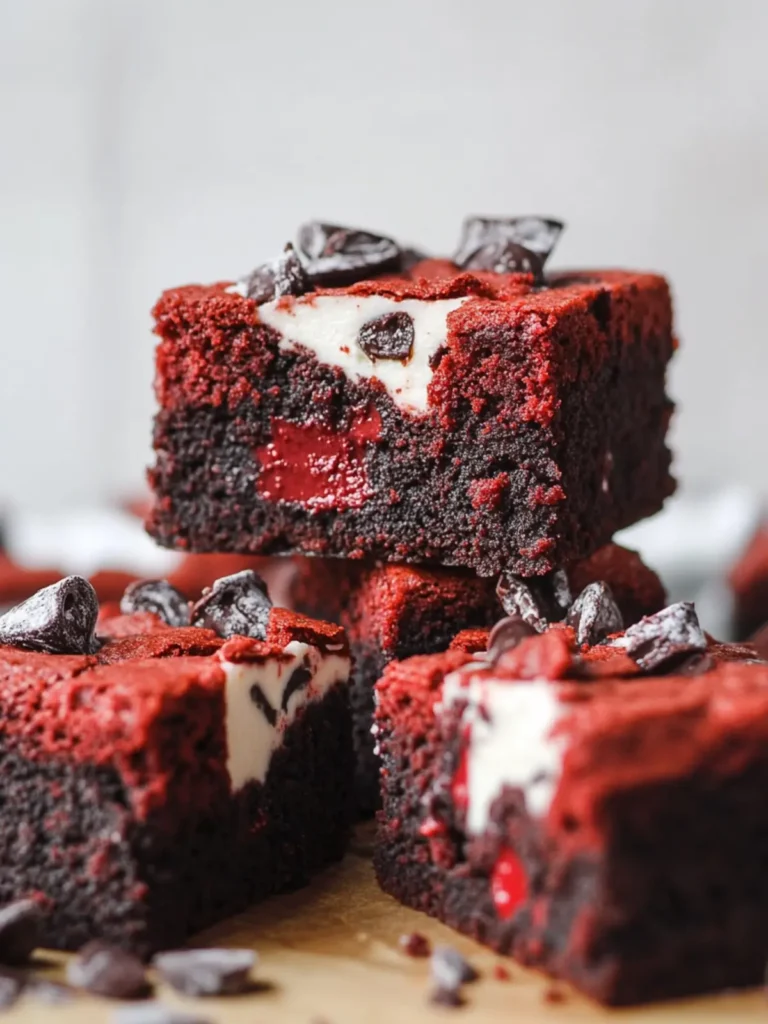Red Velvet Cookies and Cream Brownies