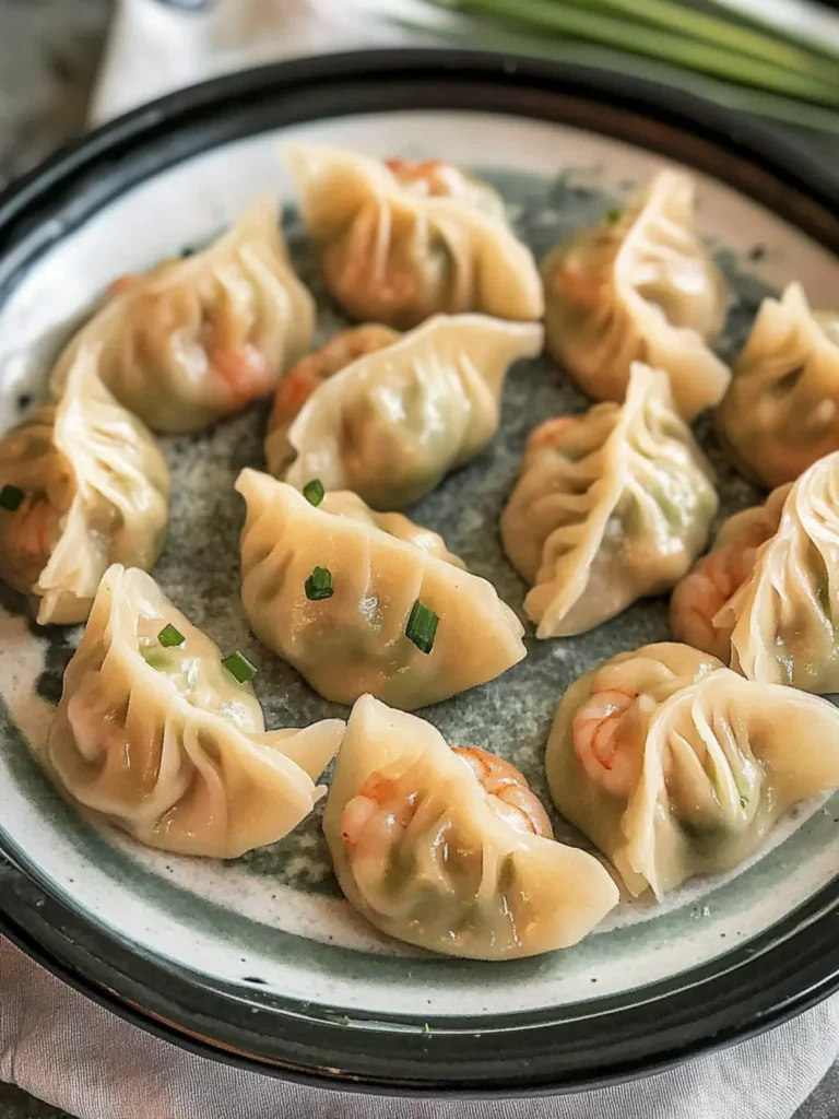 Homemade Shrimp and Chive Dumplings