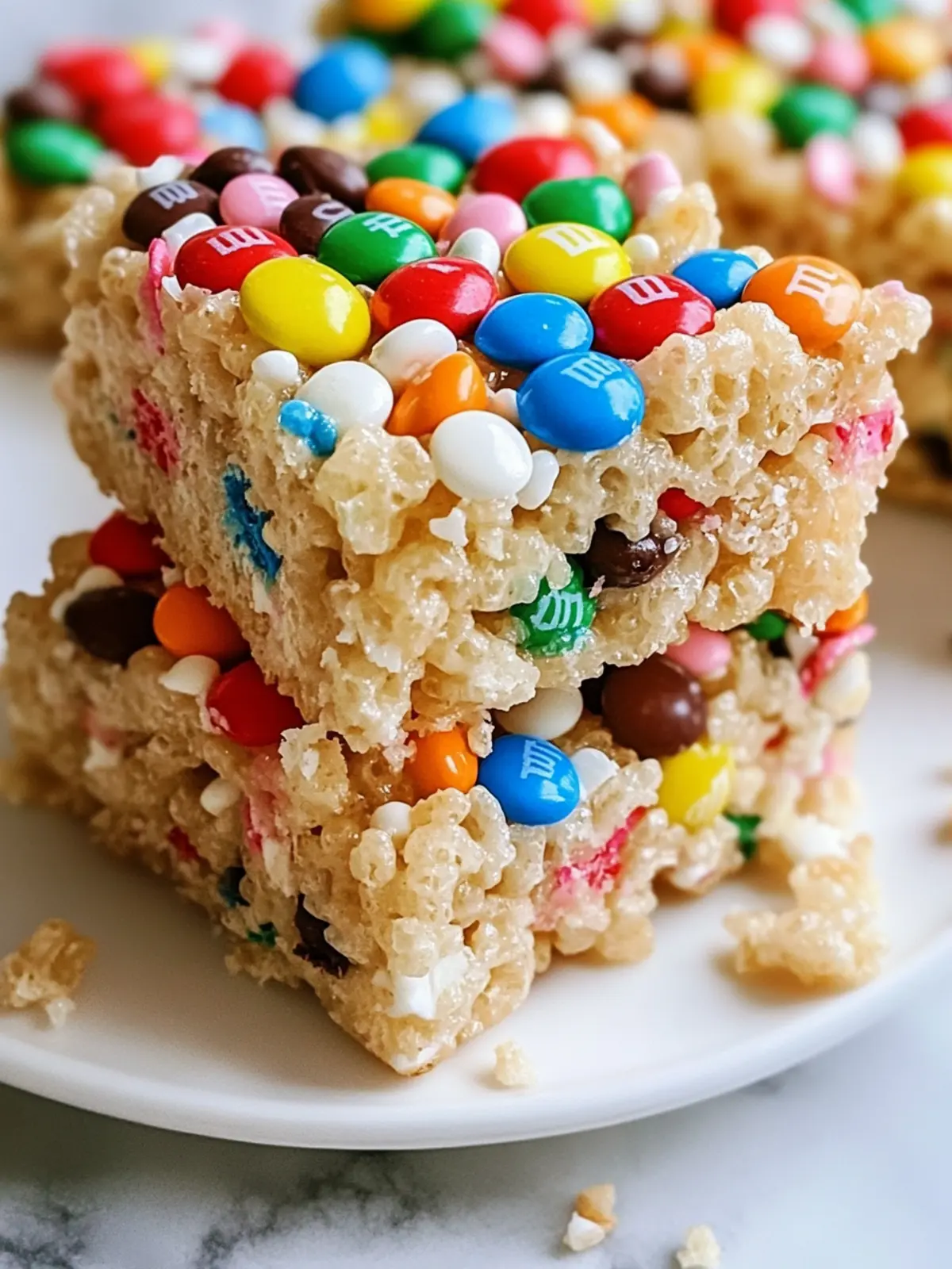 Loaded M&M Rice Krispie Treats for Ultimate Sweet Cravings 4 Loaded M&M Rice Krispie Treats