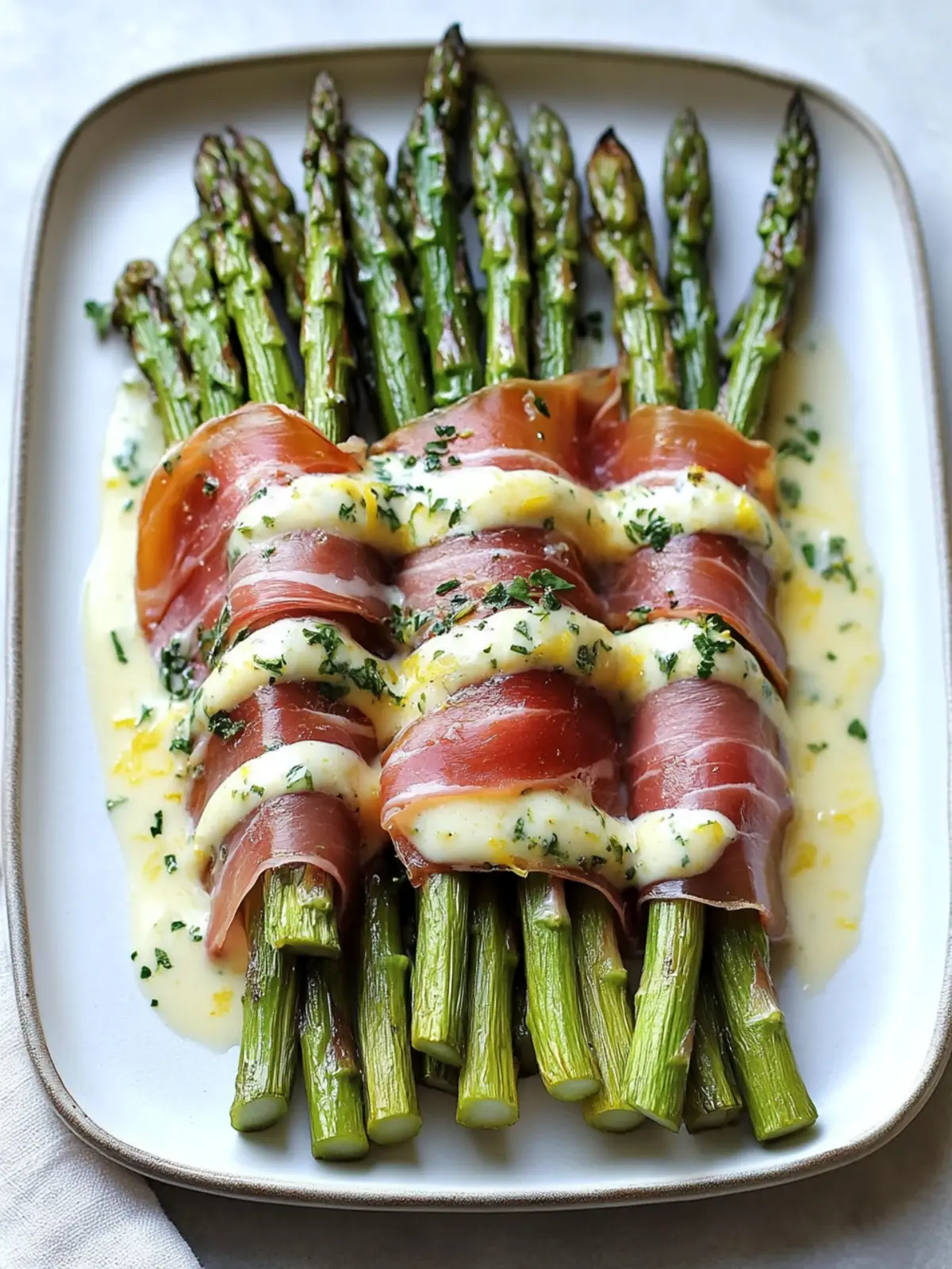 Delicious Prosciutto-Wrapped Asparagus with Lemon Cream Sauce 3 Prosciutto-Wrapped Asparagus with Lemon Cream Sauce